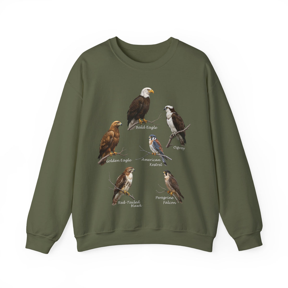 Falcon, Eagle and Hawk Sweatshirt on Animal Lover Gift background