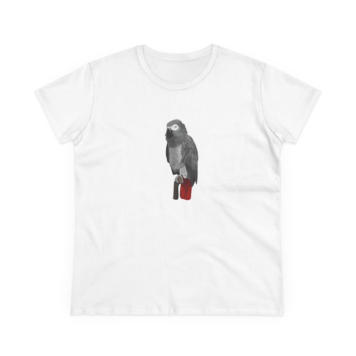 Grey Parrot Bird Design for Birdwatchers and Bird Lovers Women's T-Shirt