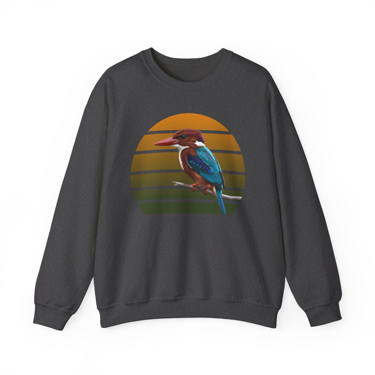 White-Throated Kingfisher Sweatshirt | Bird Watcher Crewneck | Unisex Songbird Gift for Bird Lovers