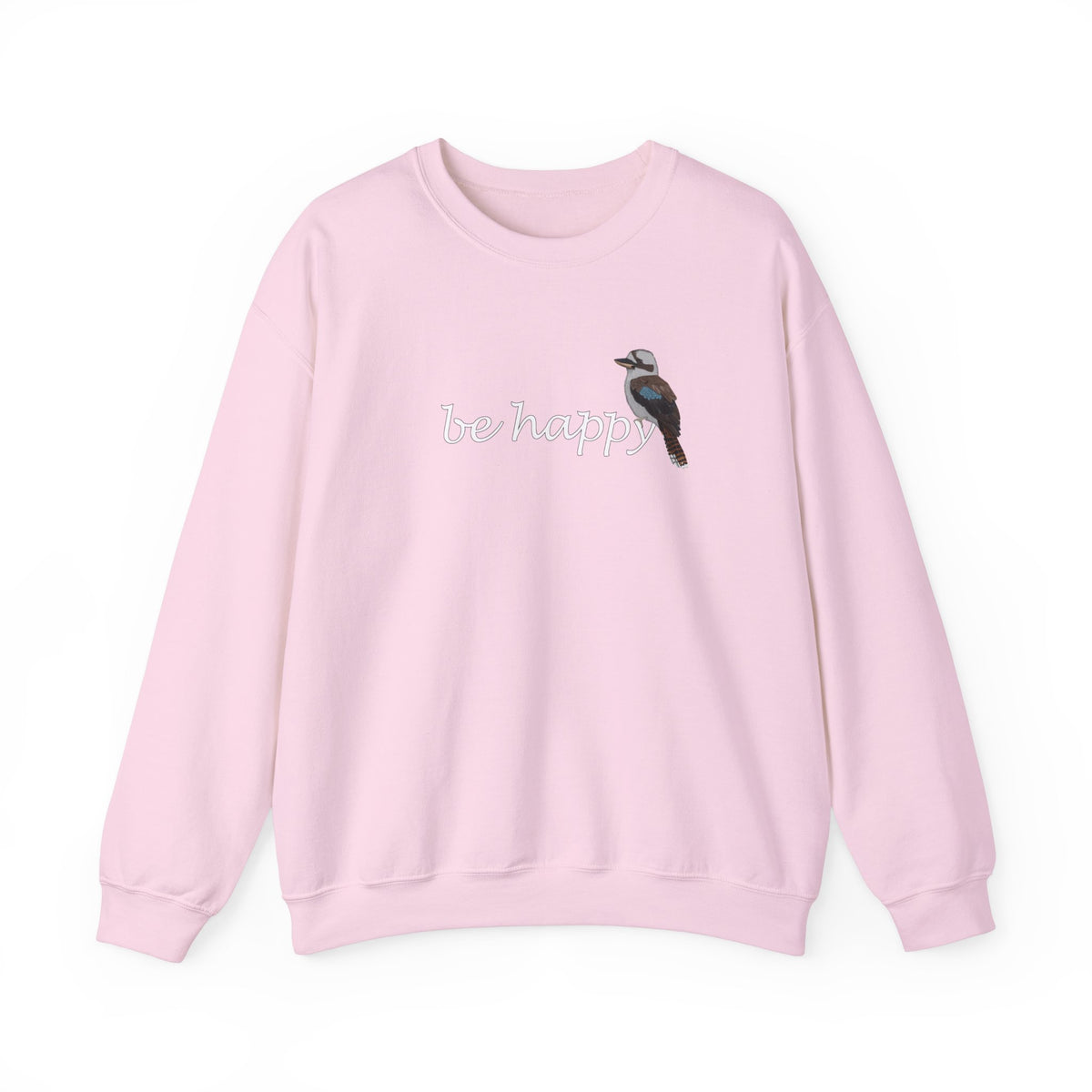 Kookaburra Be Happy Bird Birding & Birdwatching Sweatshirt – Animal Lover Gift and Avian Enthusiast style