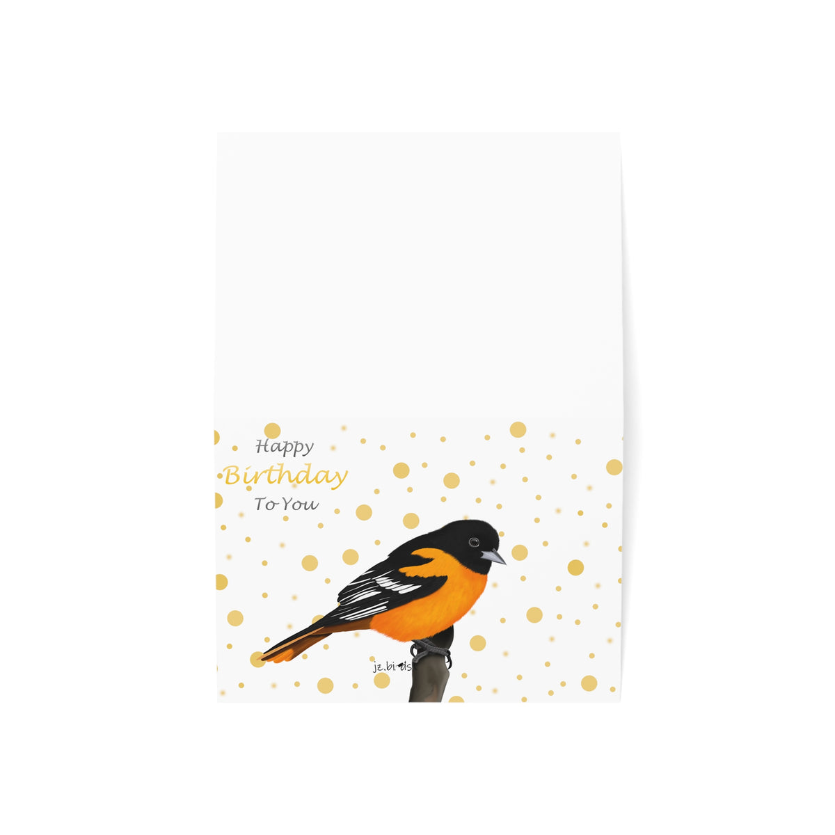Baltimore Oriole Birthday Card – Premium Matte Bird Greeting – Cards
