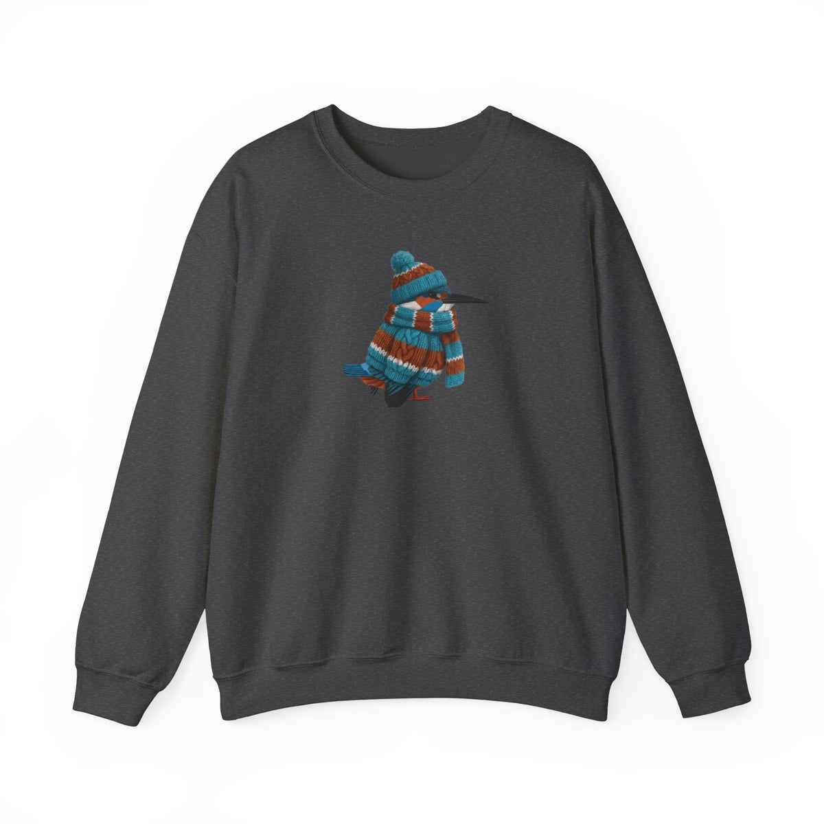 Kingfisher Winter Sweatshirt | Bird Watcher Crewneck Unisex Songbirds Wearing Knit Gift for Lovers – Animal Lover