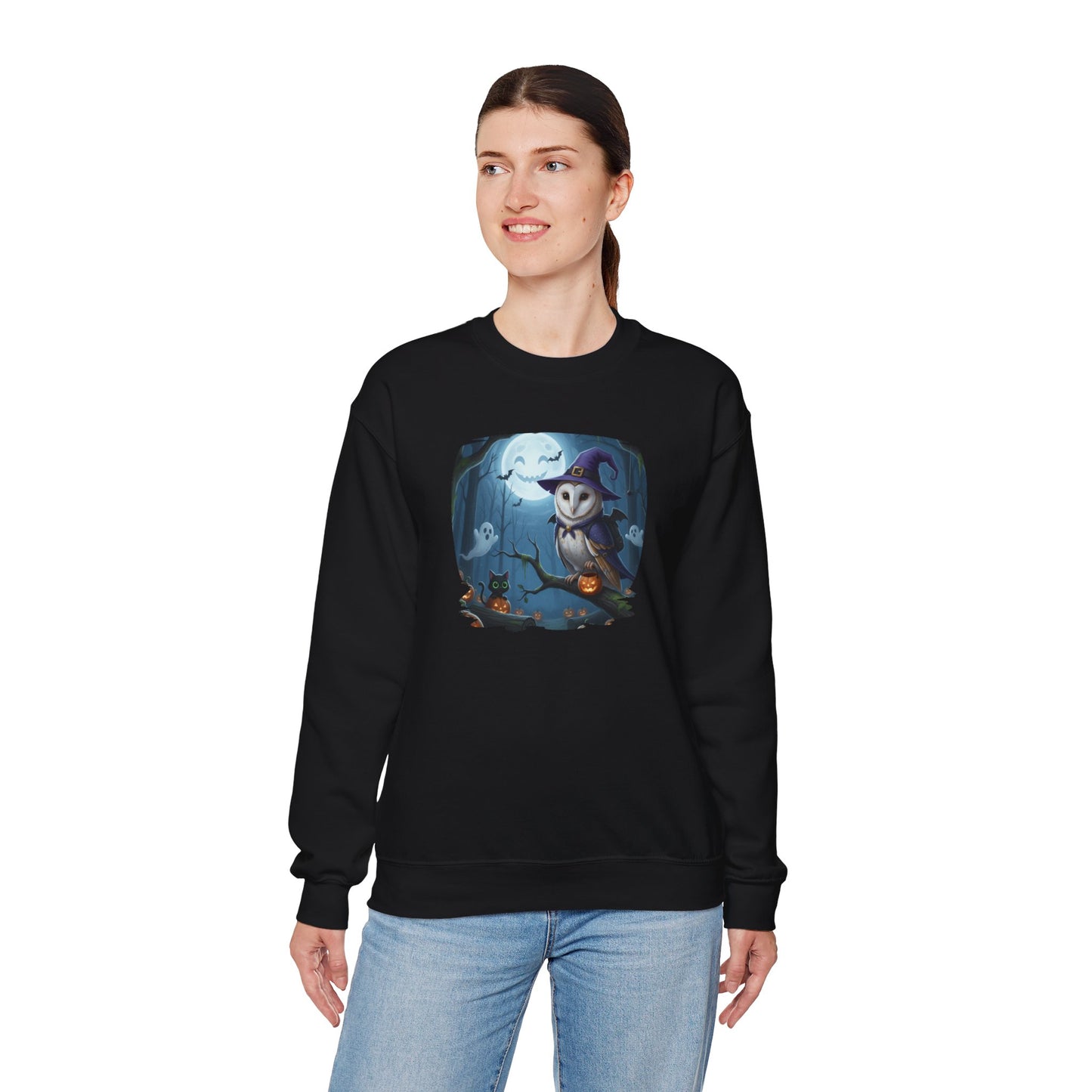 Barn Owl Halloween Bird Sweatshirt - Spooky Halloween Costume for Bird Lovers