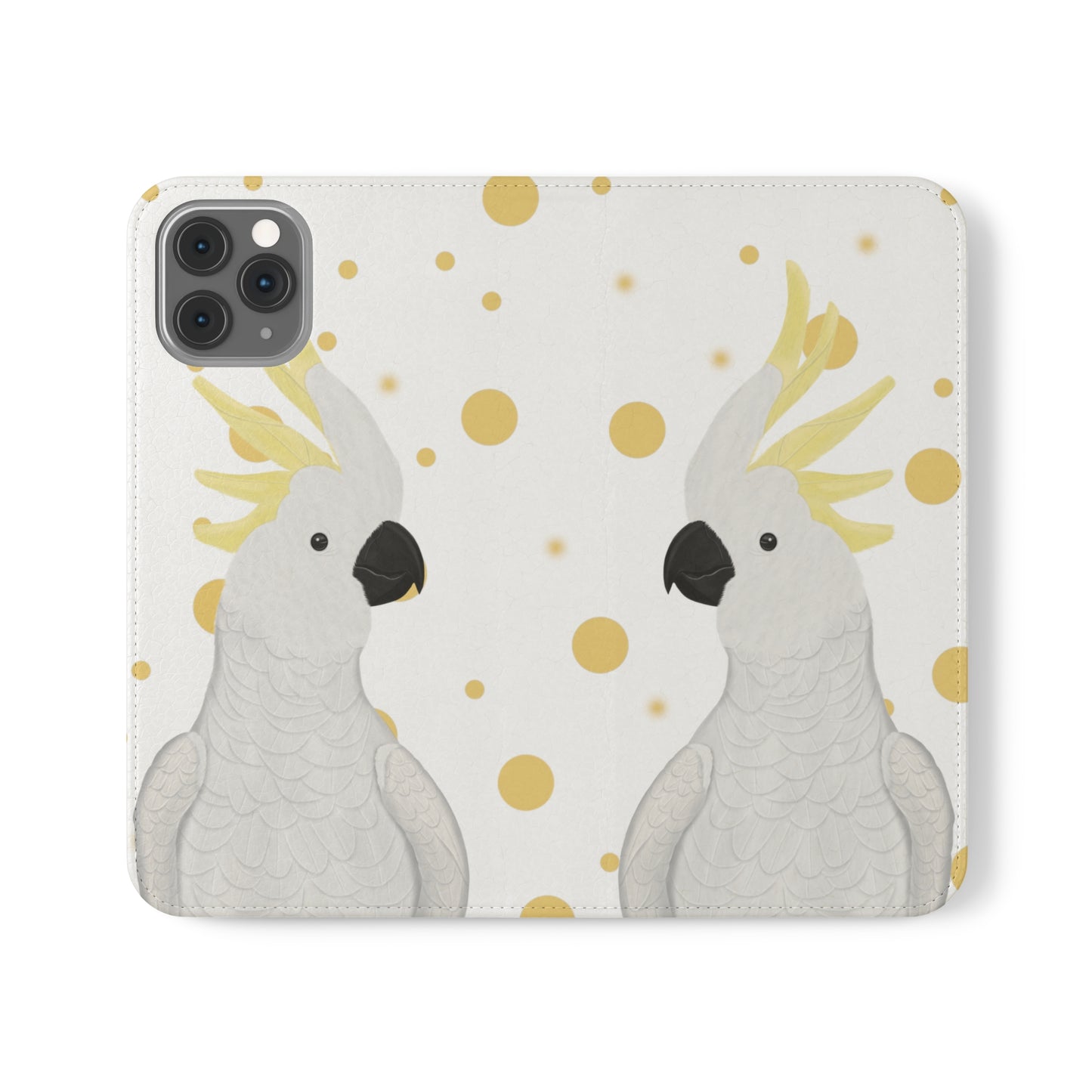 Cockatoo Bird Art Phone Flip Case