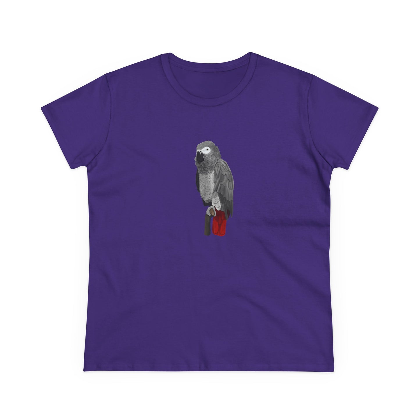 Grey Parrot Bird Design for Birdwatchers and Bird Lovers Women's T-Shirt