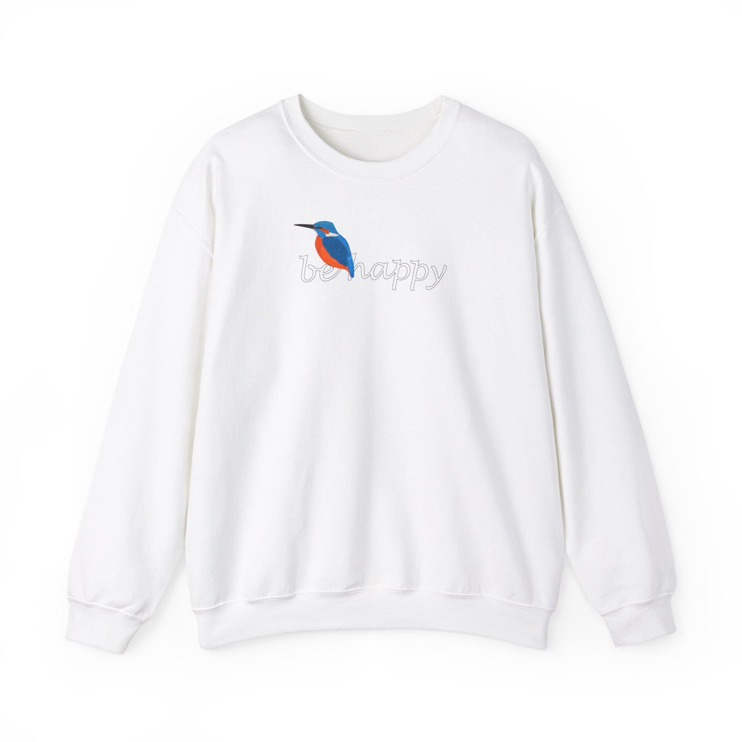Eisvogel Be Happy Vogel Sweatshirt für Vogelbeobachter