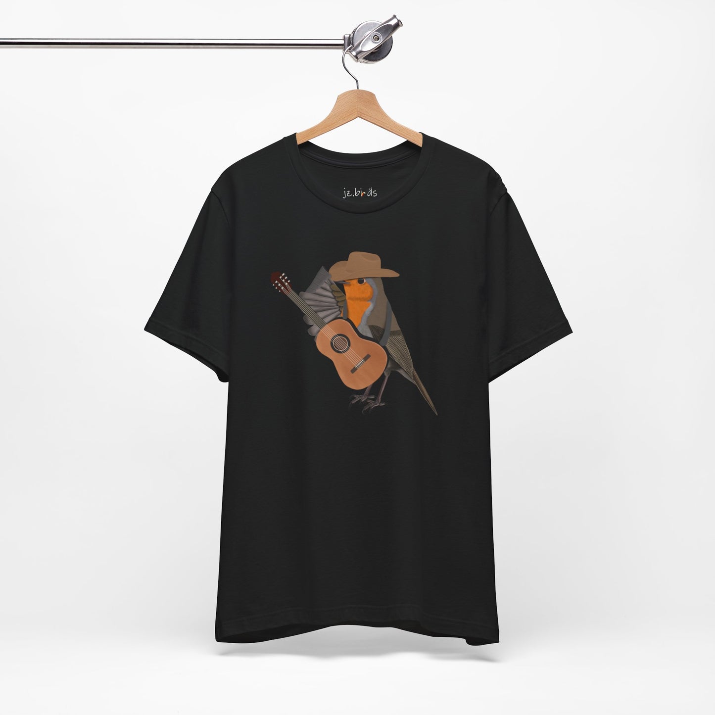 Robin with Cowboy Hat and Guitar Country Music Bird T-Shirt