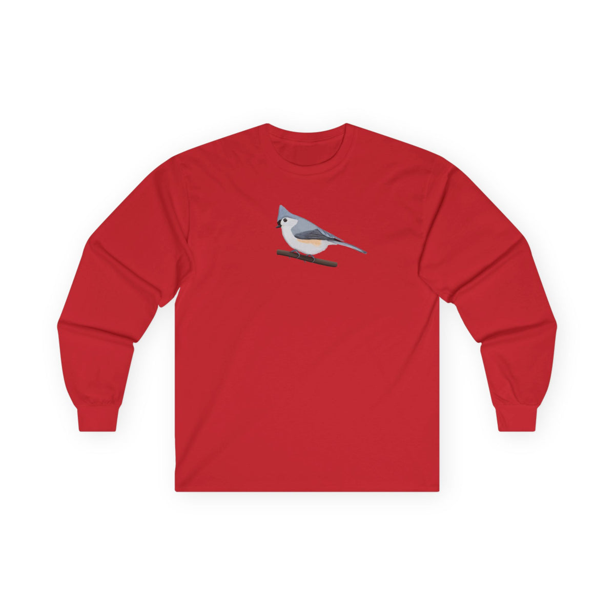 Tufted Titmouse Birding & Birdwatching Bird Cotton Long Sleeve T-Shirt
