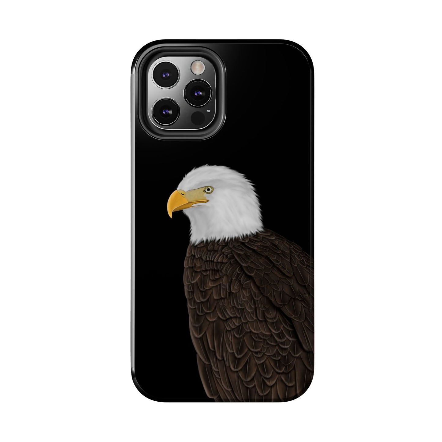 Bald Eagle Bird Art Tough Phone Case Black