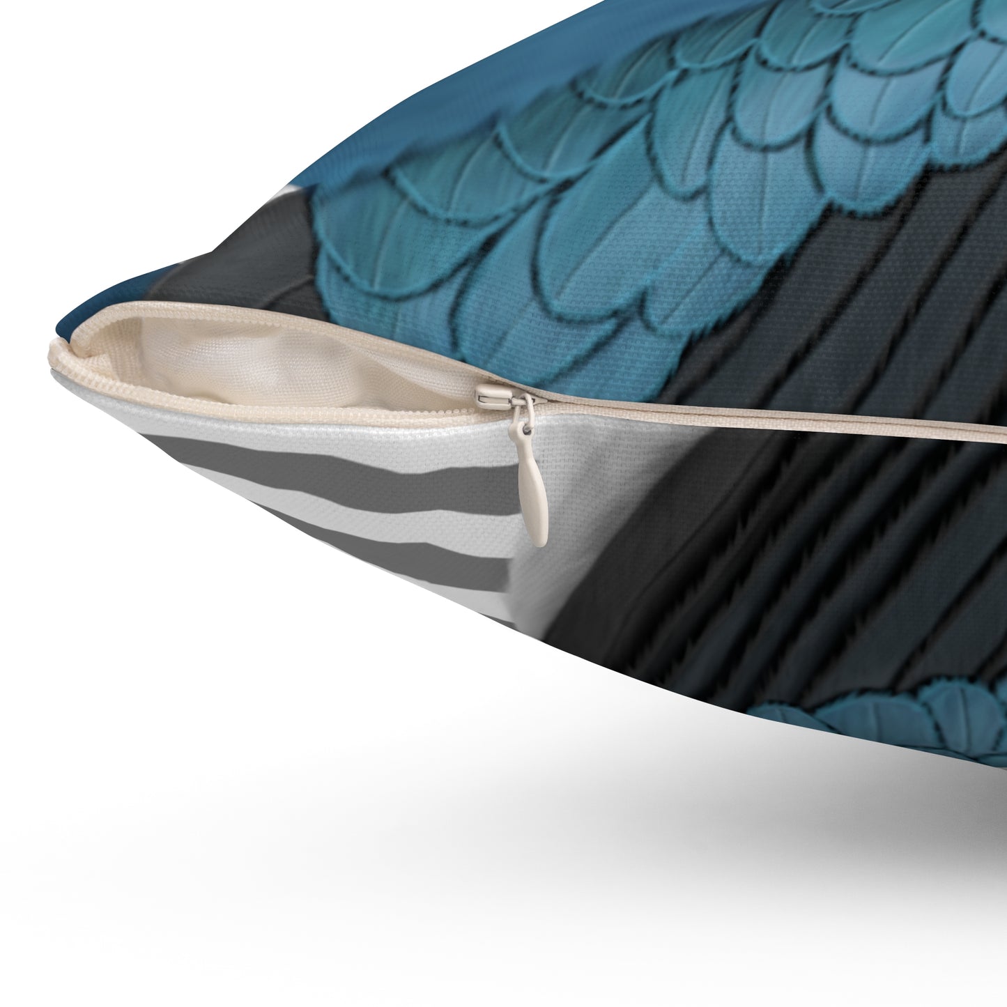 Tree Swallow Bird Throw Pillow 16"x16"White Grey - jz.birds