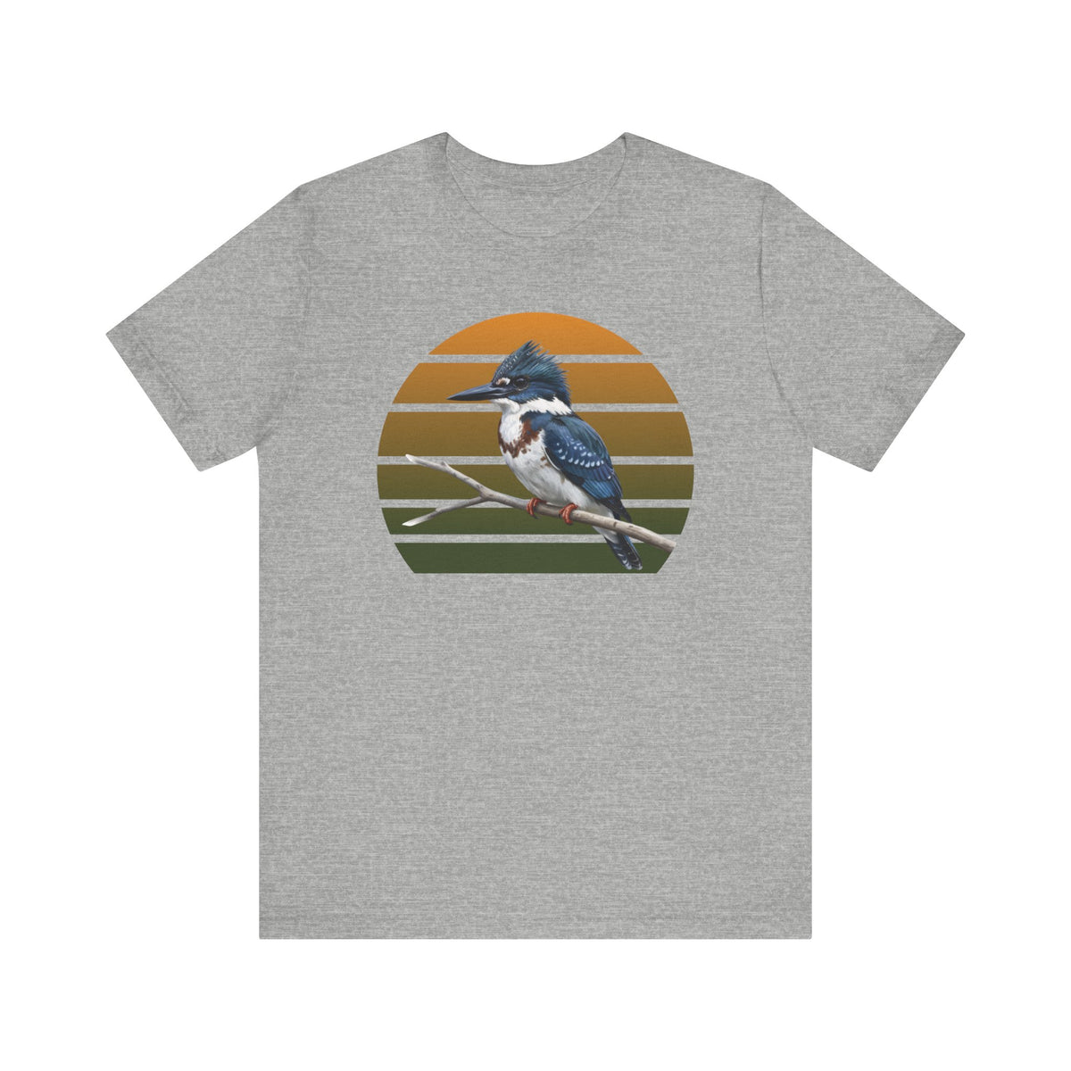 Belted Kingfisher Premium T-Shirt | Unique Birdwatcher & Birder Gift by jz.birds