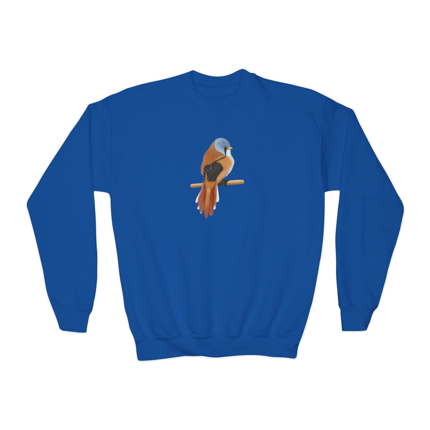 Bearded Reedling Bird Birdwatching Youth Crewneck Sweatshirt Sweatshirts – Casual Kids Clothing, Cool Weather Outfit
