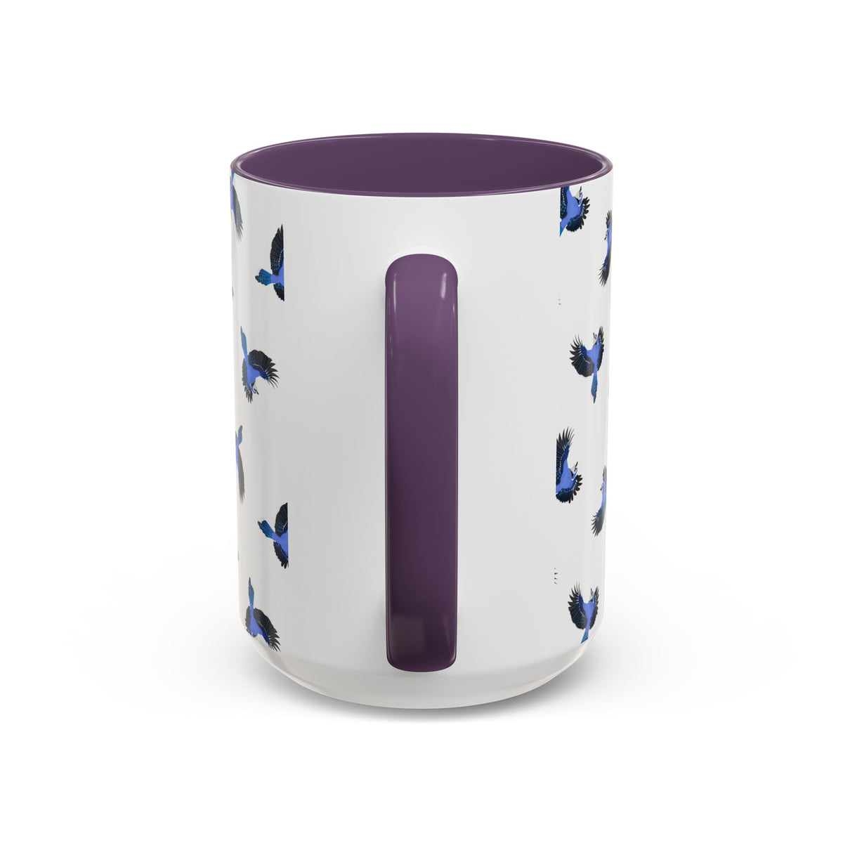 Blue Jay All-Over Pattern Accent Mug | Colorful Bird Lover Gift for Birdwatchers