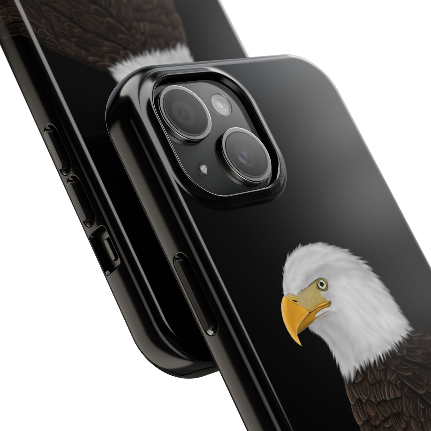 Bald Eagle Bird Art Tough Phone Case Black