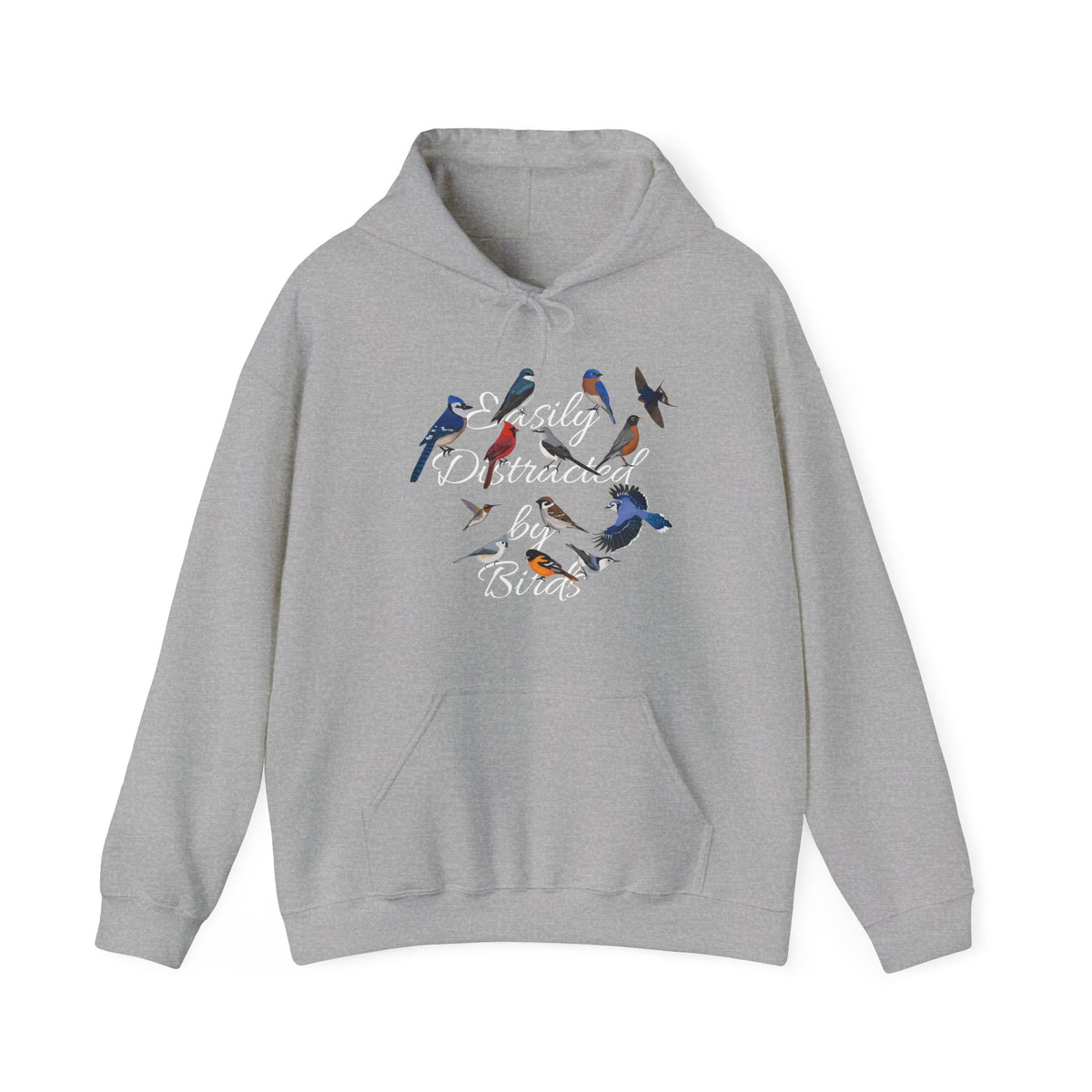 Hummingbird, Blue Jay and Cardinal Hoodie – bird DTG style