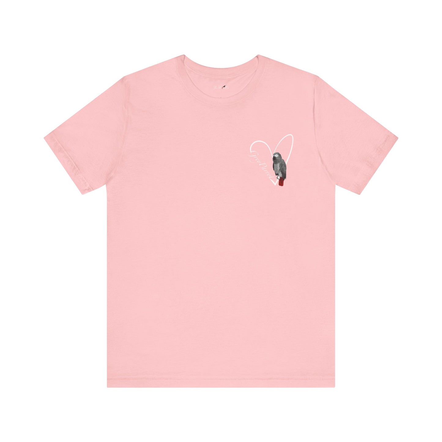 Grey Parrot Heart Birdwatcher Bird T-Shirt