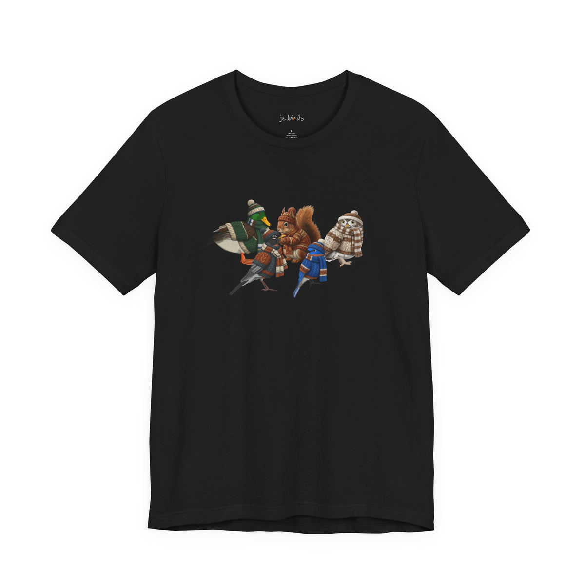 Funny Winter T-Shirt: The Cozy Backyard Squad in Knitted Sweaters