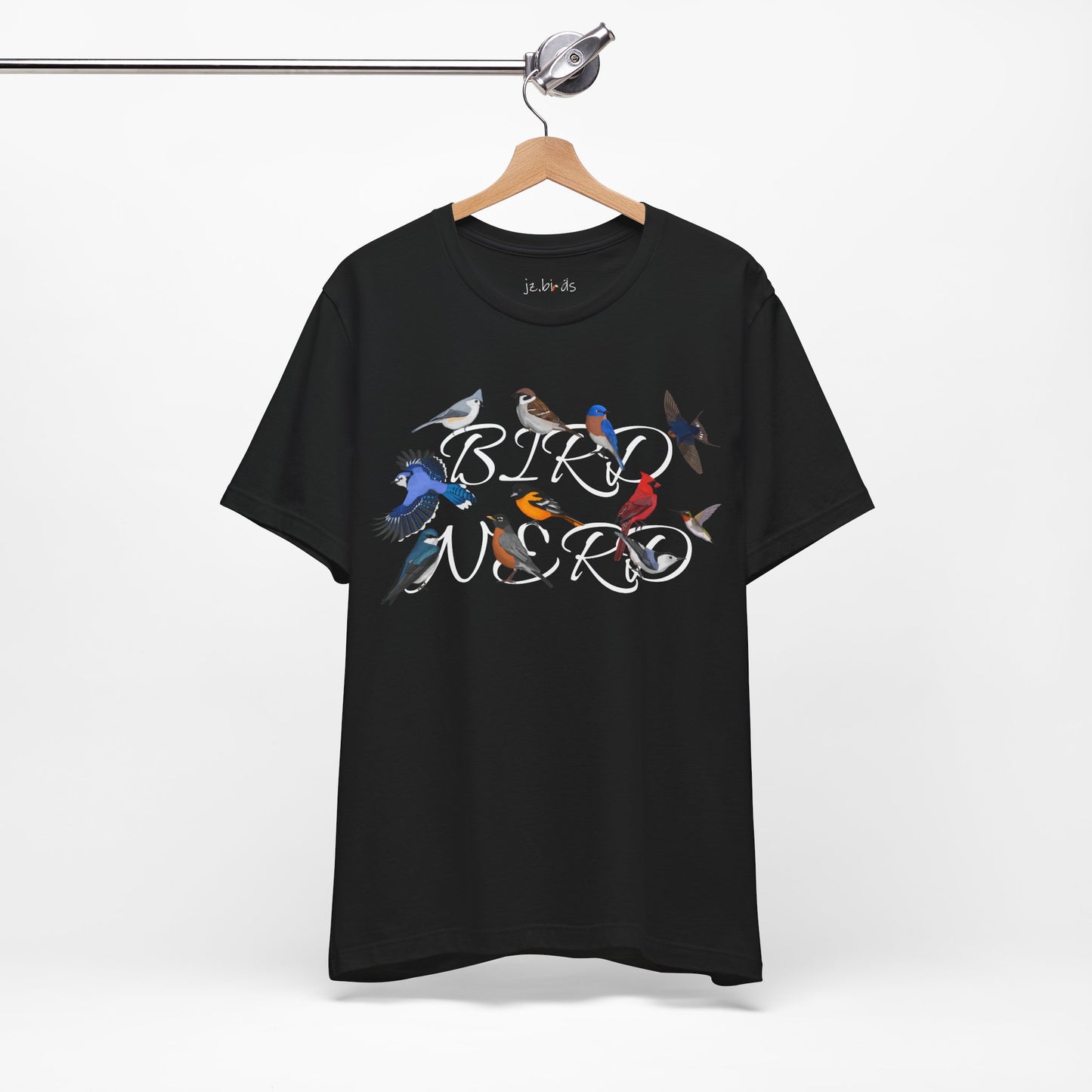 Bird Nerd Blue Jay Cardinal Robin Hummingbird Oriole Birdwatcher T-Shirt