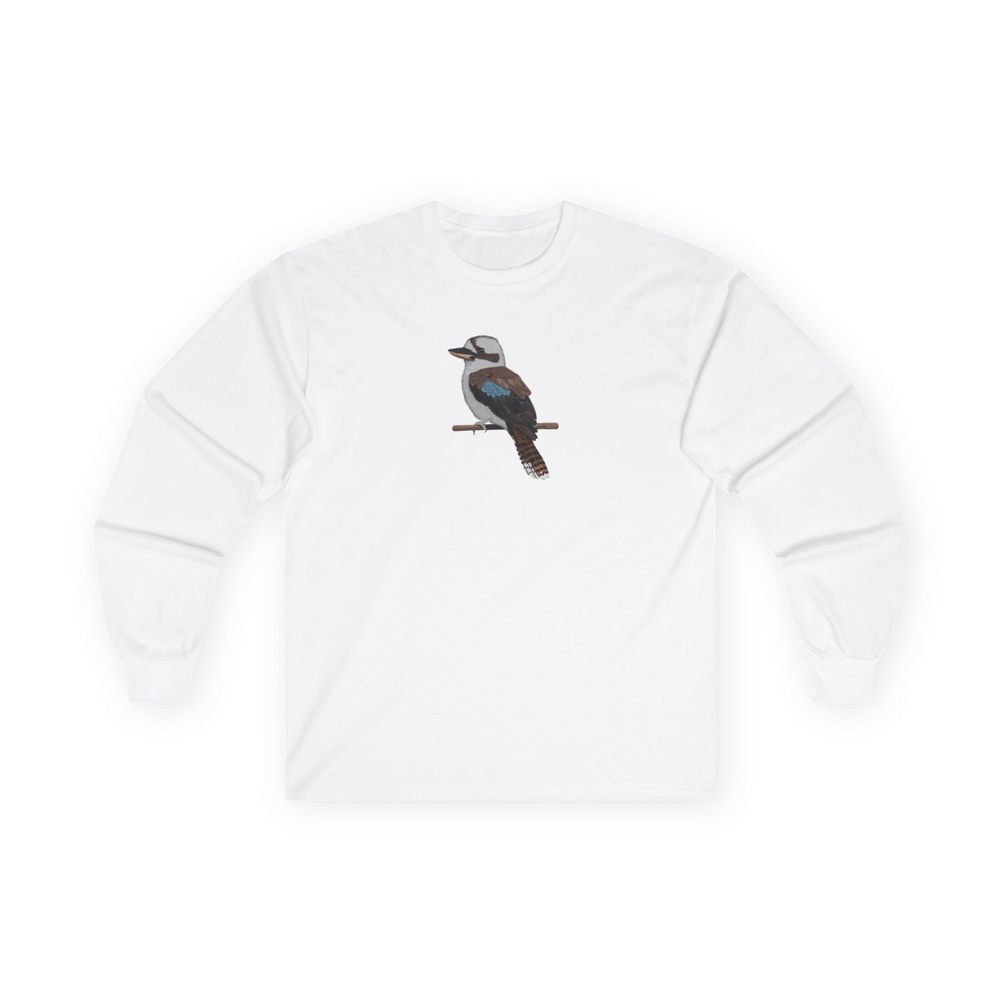 Kookaburra Birding & Birdwatching Bird Cotton Long Sleeve T-Shirt