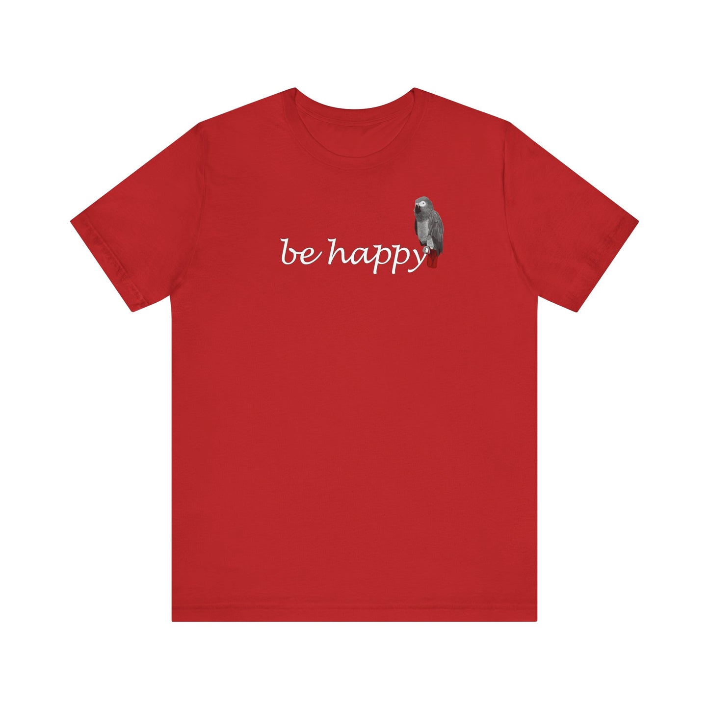 Graupapagei Be Happy Vogel T-Shirt für Vogelfreunde