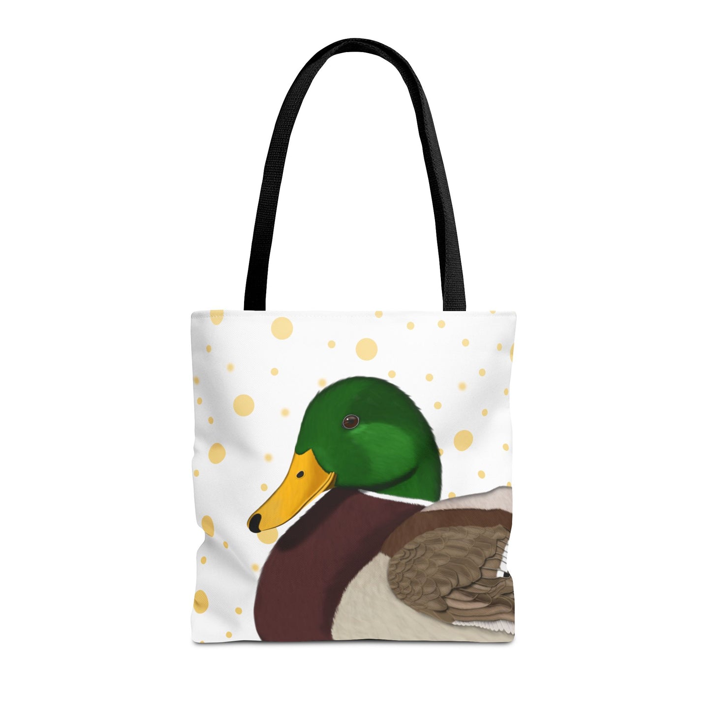 Ente mit Goldenen Punkten Vogel Tragetasche 40x40cm