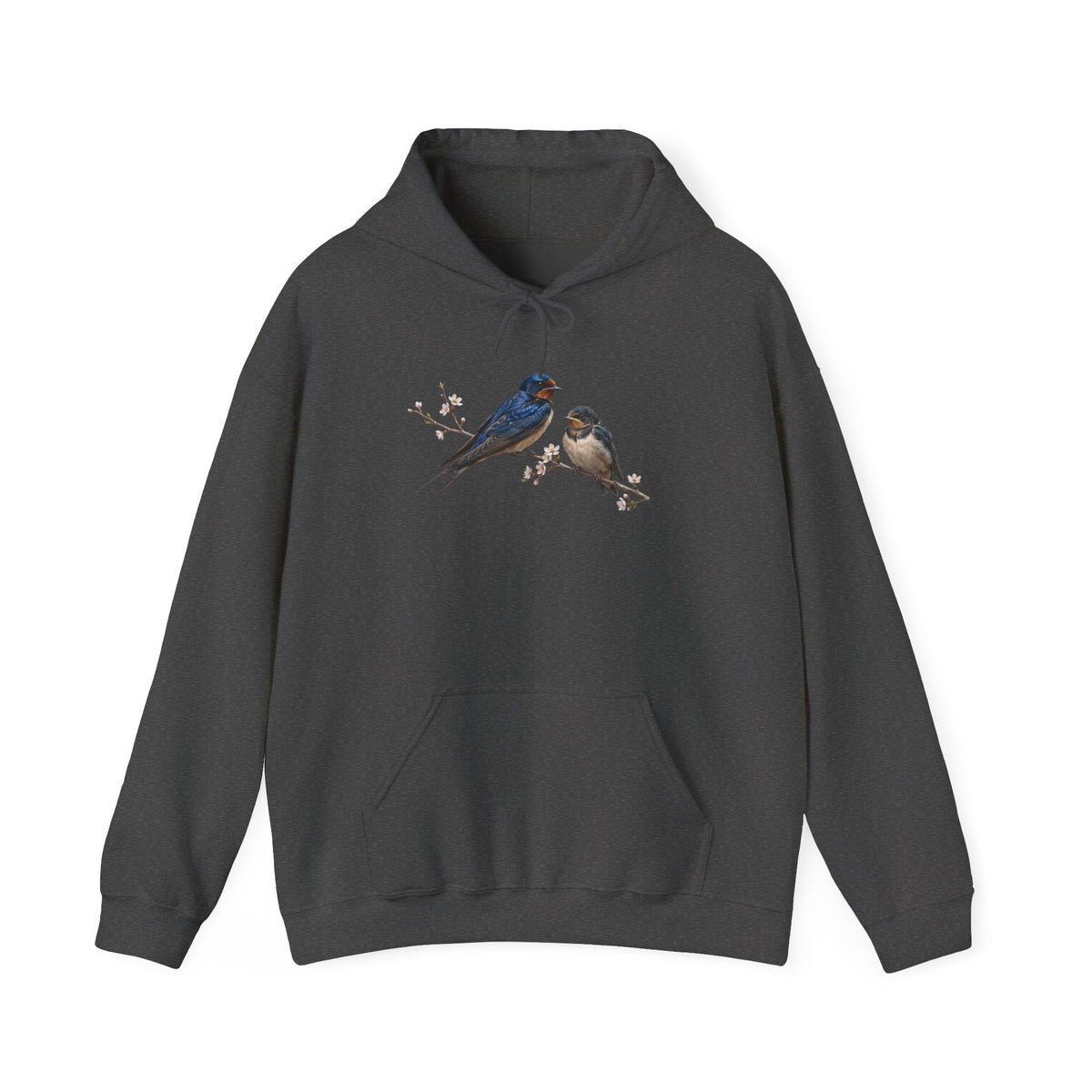 Barn Swallow with Fledgling Hoodie Bird Lover & Bird Watcher | Unisex Sweater | Gift for Bird Lovers