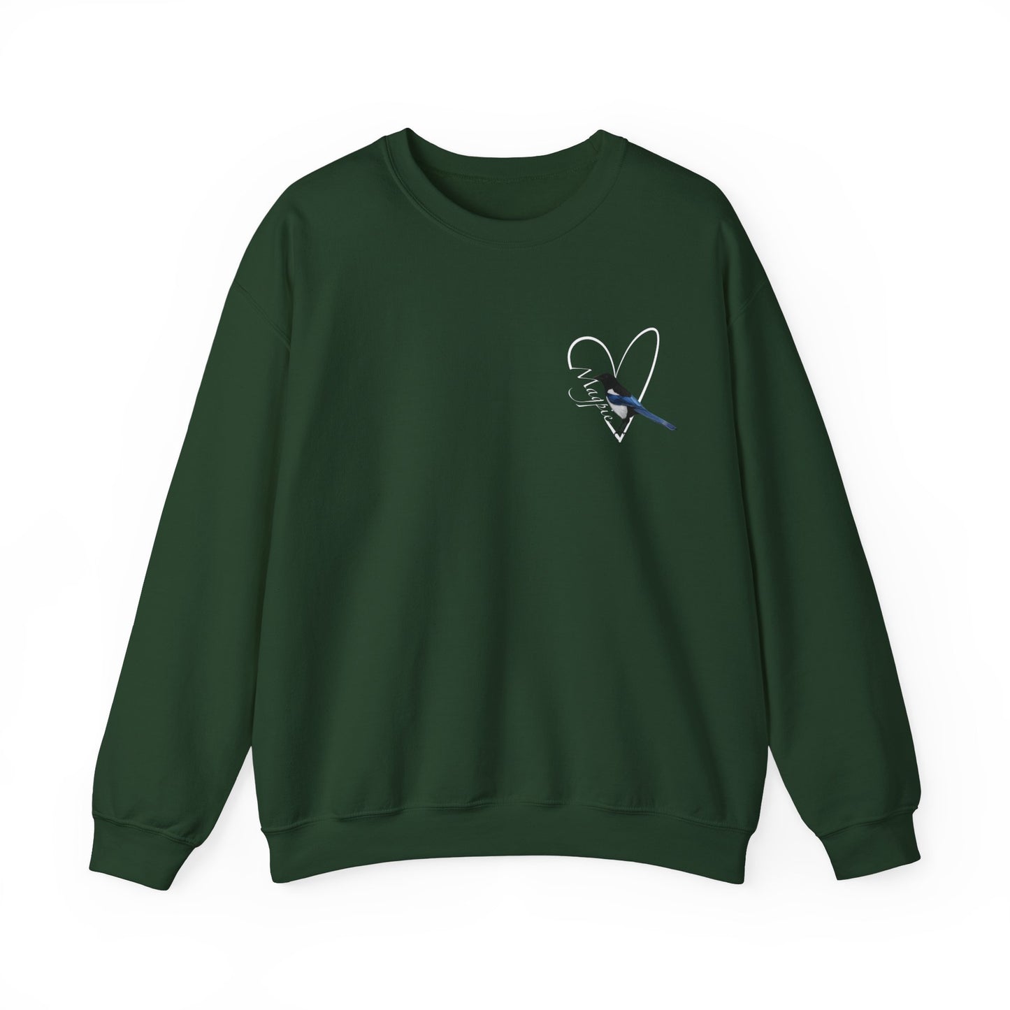 Magpie Heart Birdlover Biologist Bird Sweatshirt