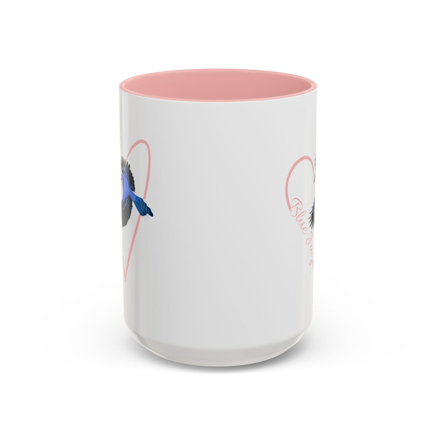 Blue Jay Mug Bird with Heart for Bird Lovers