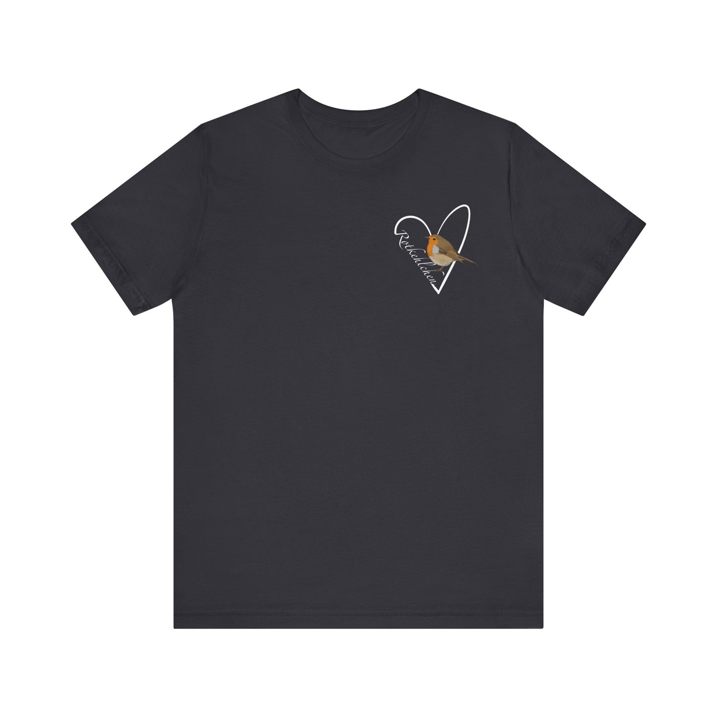 Rotkehlchen Vogel Singvogel T-Shirt mit Herz für Vogelfreunde