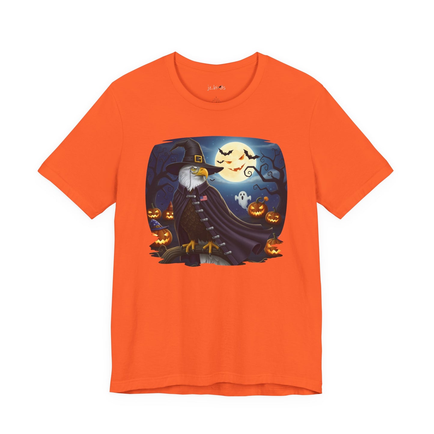 Bald Eagle Halloween Bird T-Shirt - Spooky Full Moon Halloween Costume for Bird Lovers
