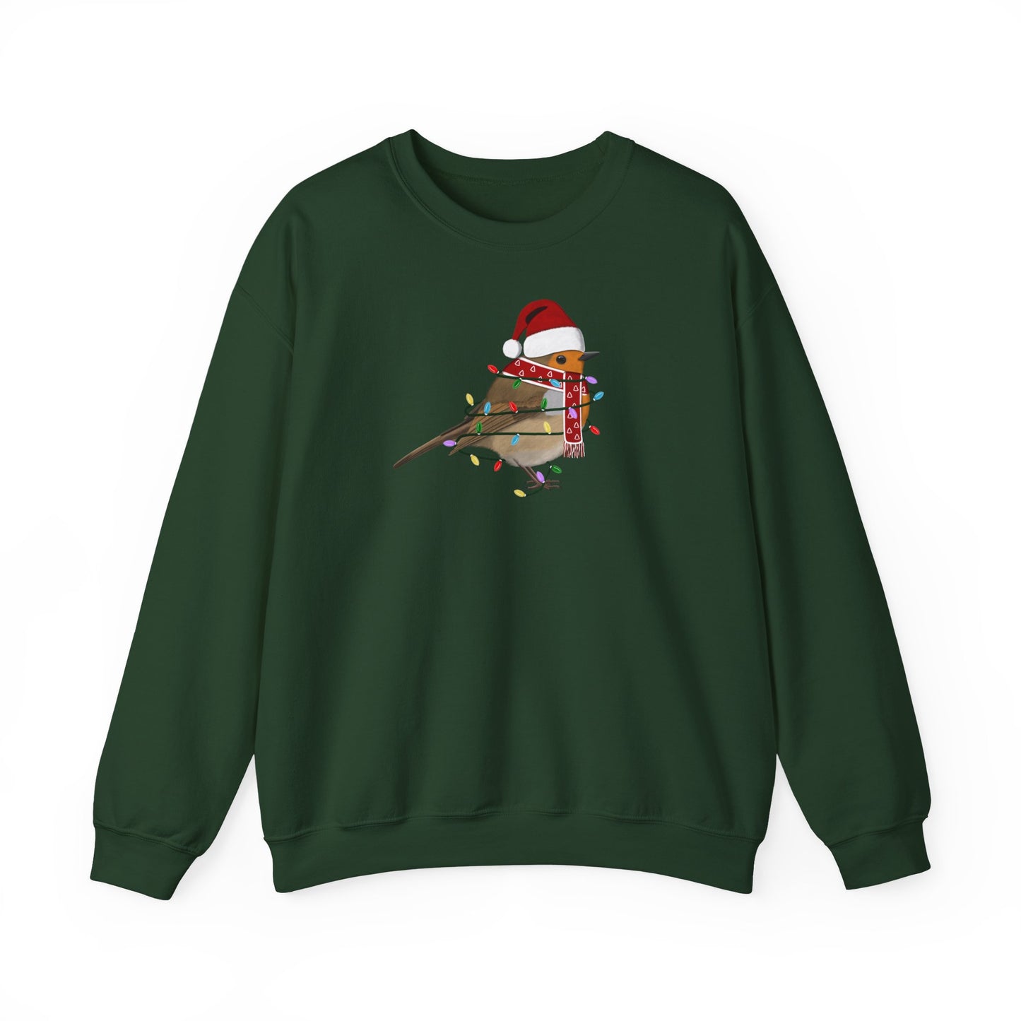 Rotkehlchen Weihnachts-Sweatshirt | Unisex Vogel Sweater für Vogelfreunde & Vogelbeobachter
