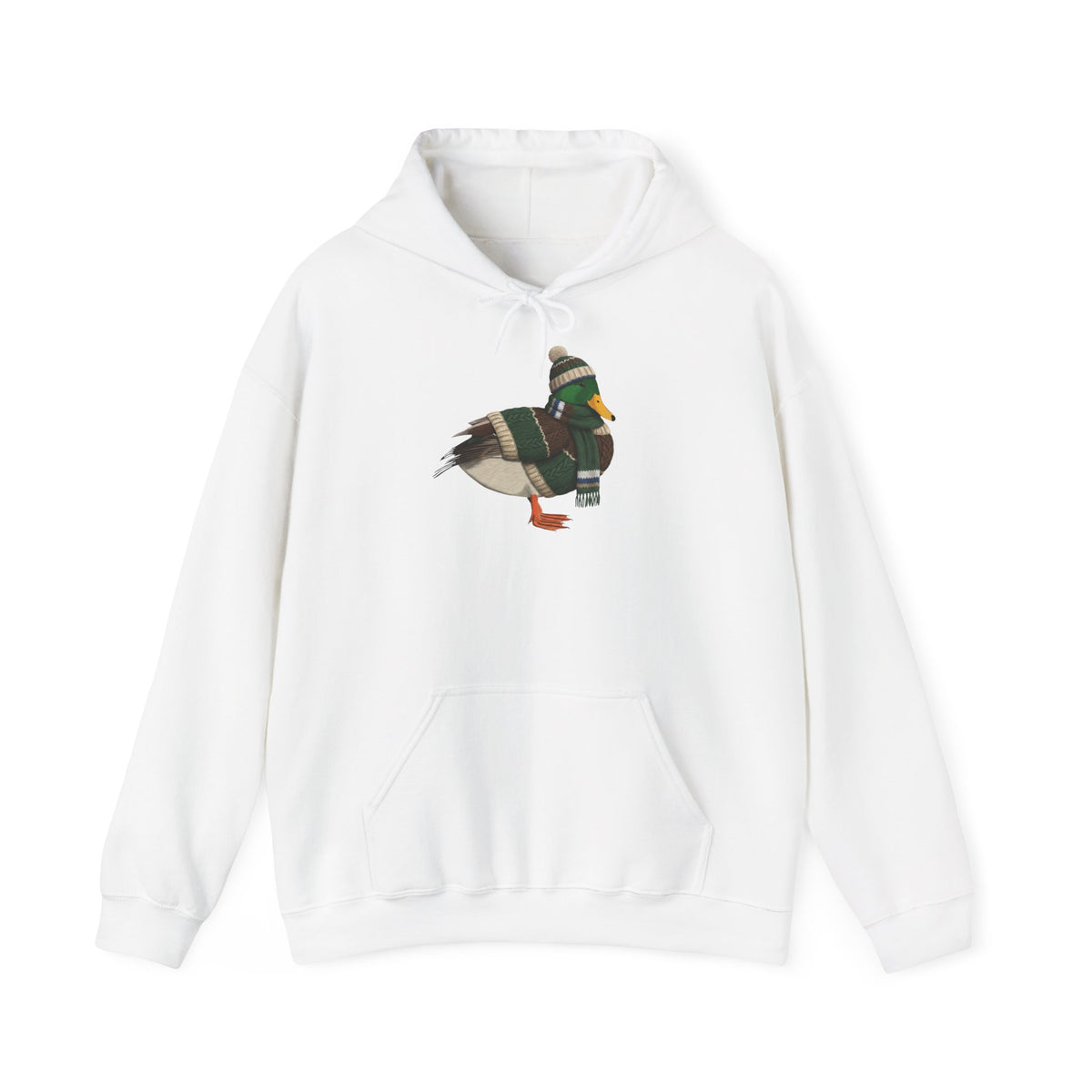 Ente mit Strickmütze Hoodie - Vogel Kapuzenpullover für Vogelbeobachter & Naturliebhaber Vogelmotiv – artistic apparel,