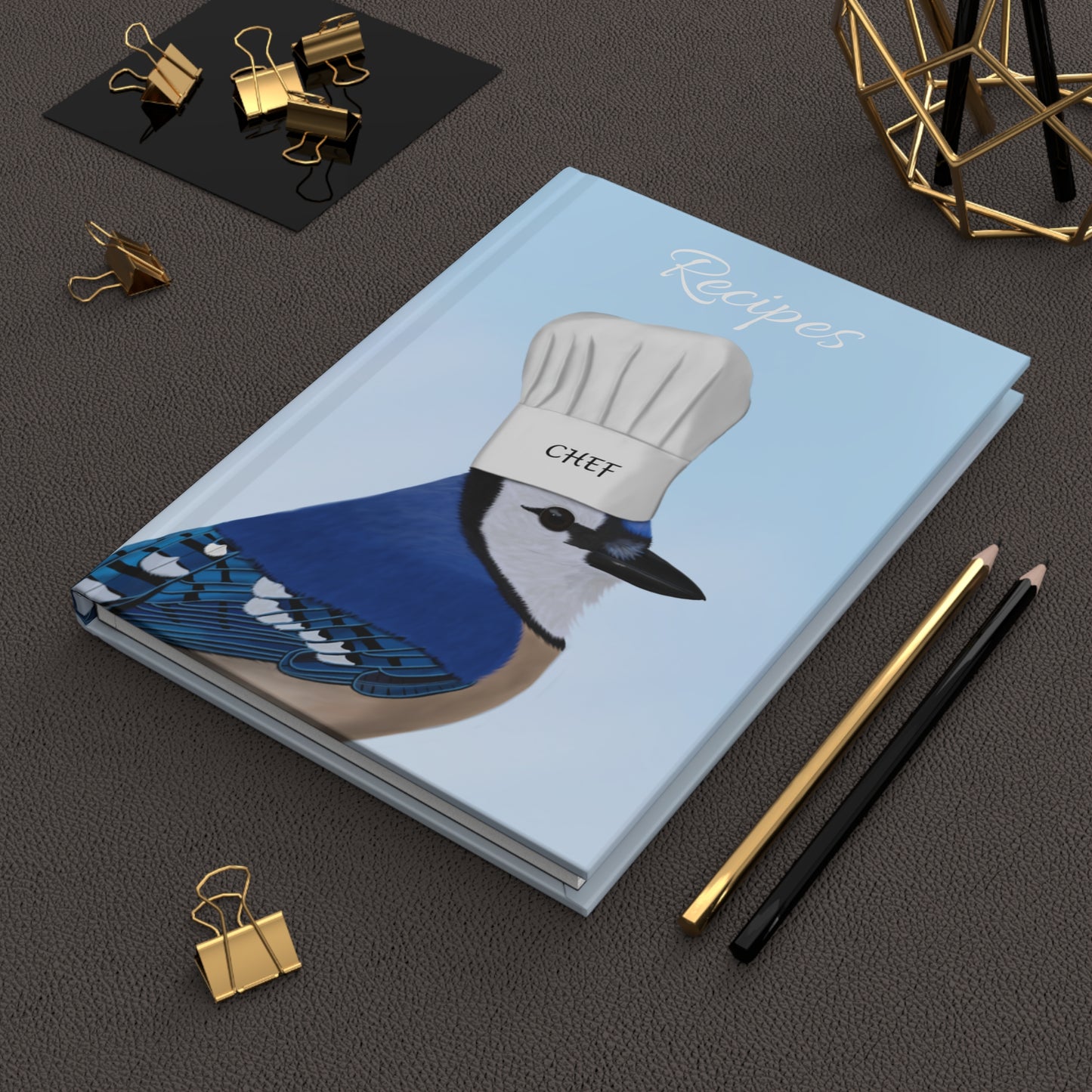 Blue Jay Bird Hardcover Journal for Recipes 150 Pages A5 Bird Lovers & Bird Watchers