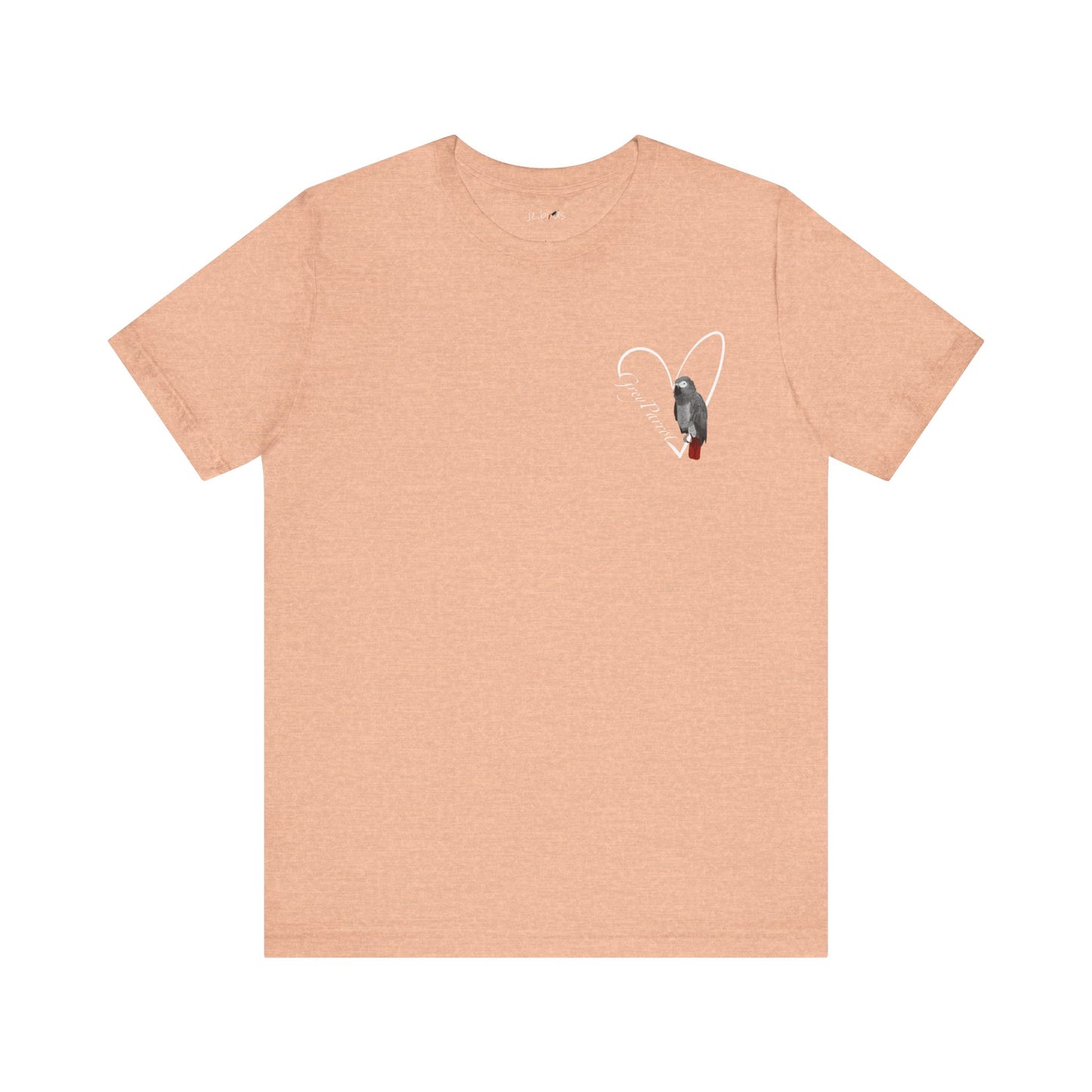 Grey Parrot Heart Birdwatcher Bird T-Shirt