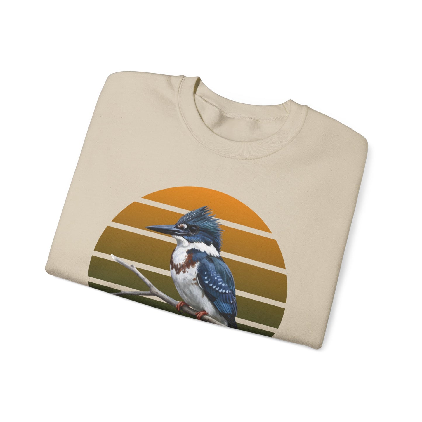 Belted Kingfisher Sweatshirt | Bird Watcher Crewneck | Unisex Songbird Gift for Bird Lovers