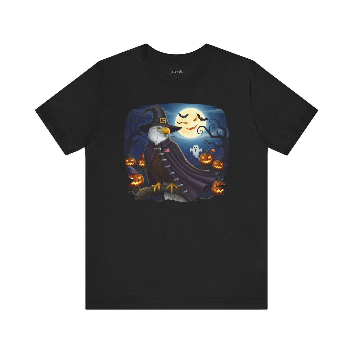 Bald Eagle Halloween Bird T-Shirt - Spooky Full Moon Halloween Costume for Bird Lovers