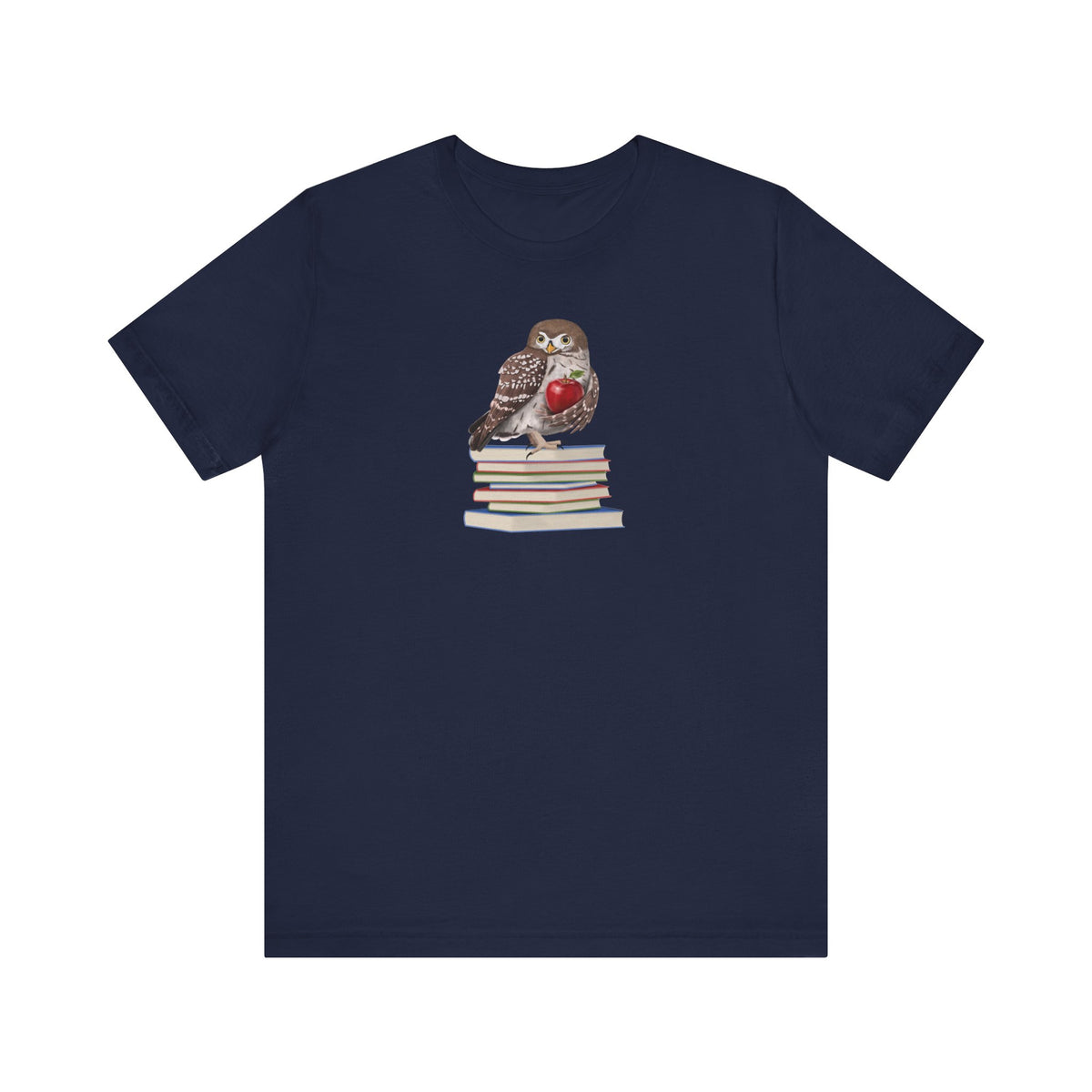 Cute Owl on Books Teacher Shirt – Back to School Apple Aesthetic