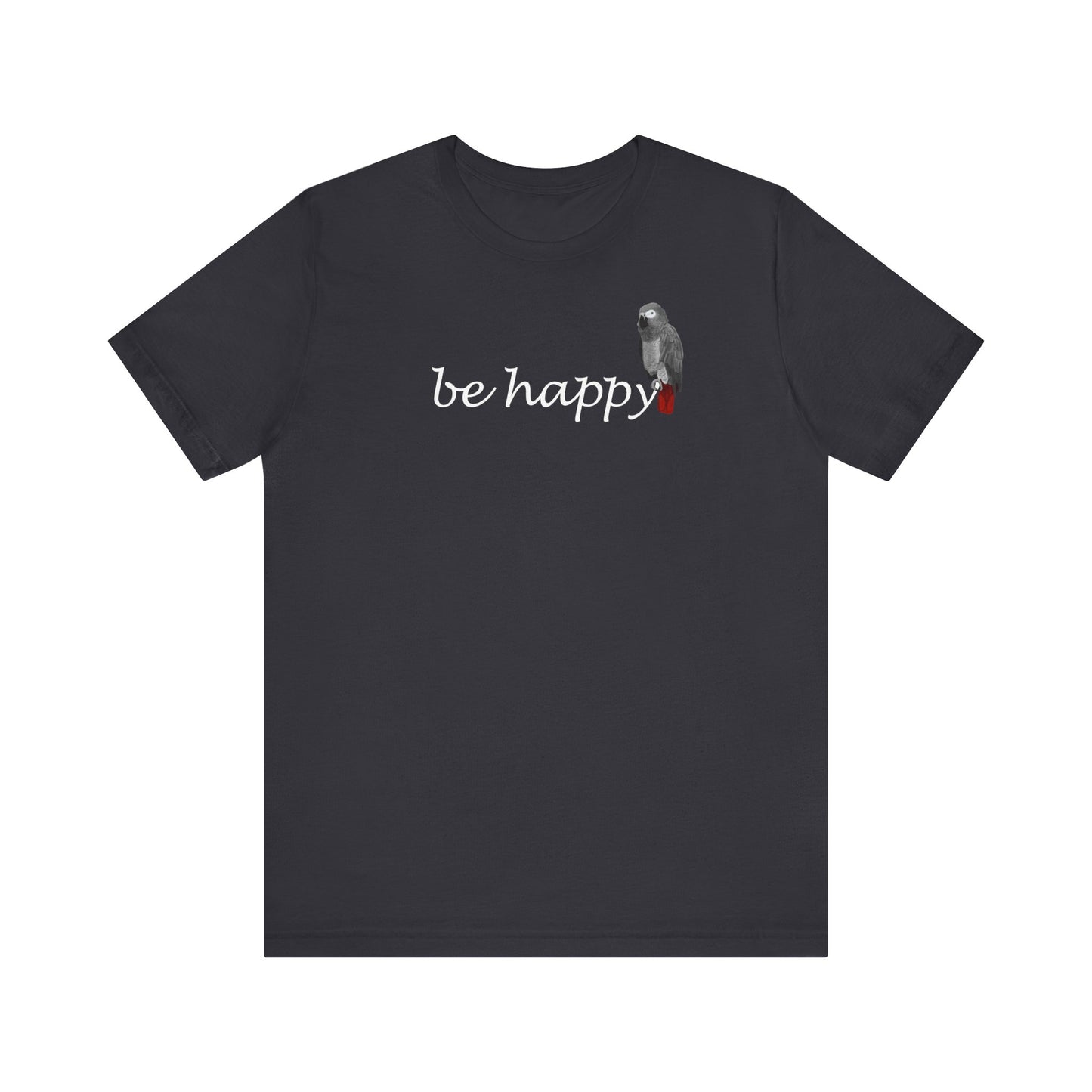 Graupapagei Be Happy Vogel T-Shirt für Vogelfreunde