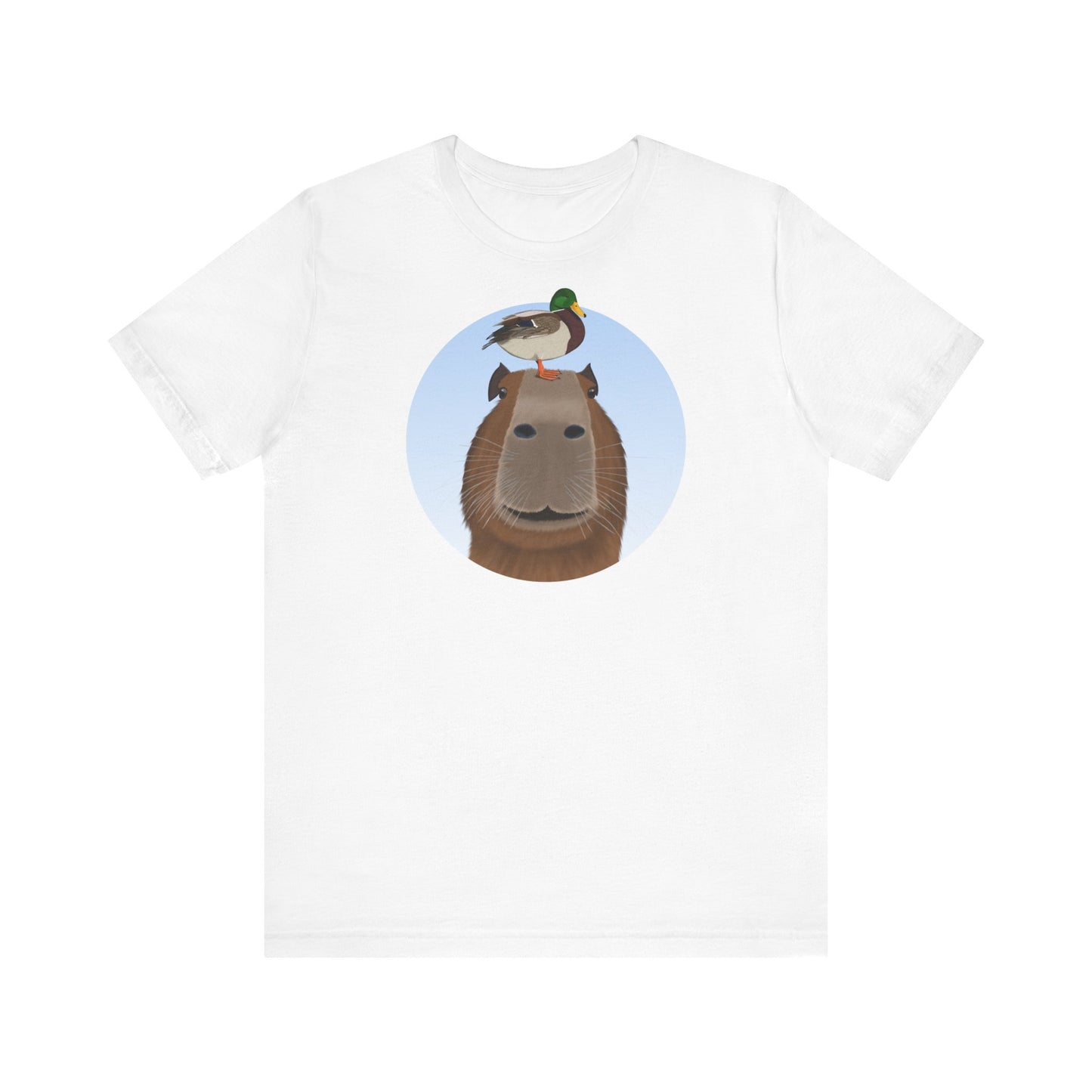 Capybara mit Ente Lustiges Vogel T-Shirt