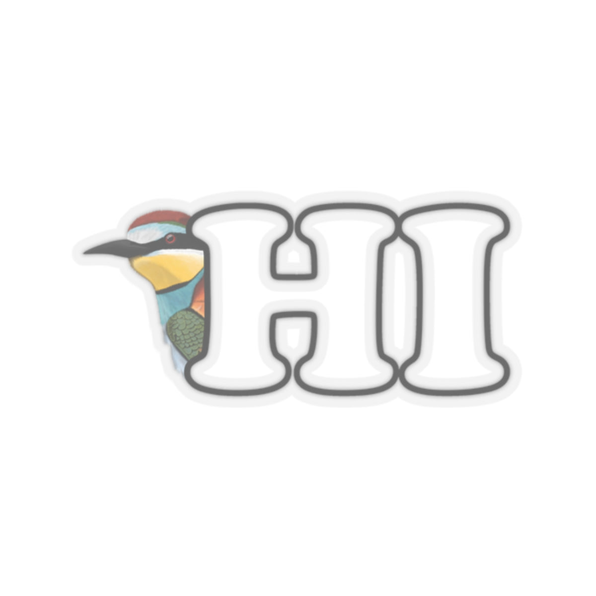 Bee-Eater Hi Bird Kiss-Cut Sticker