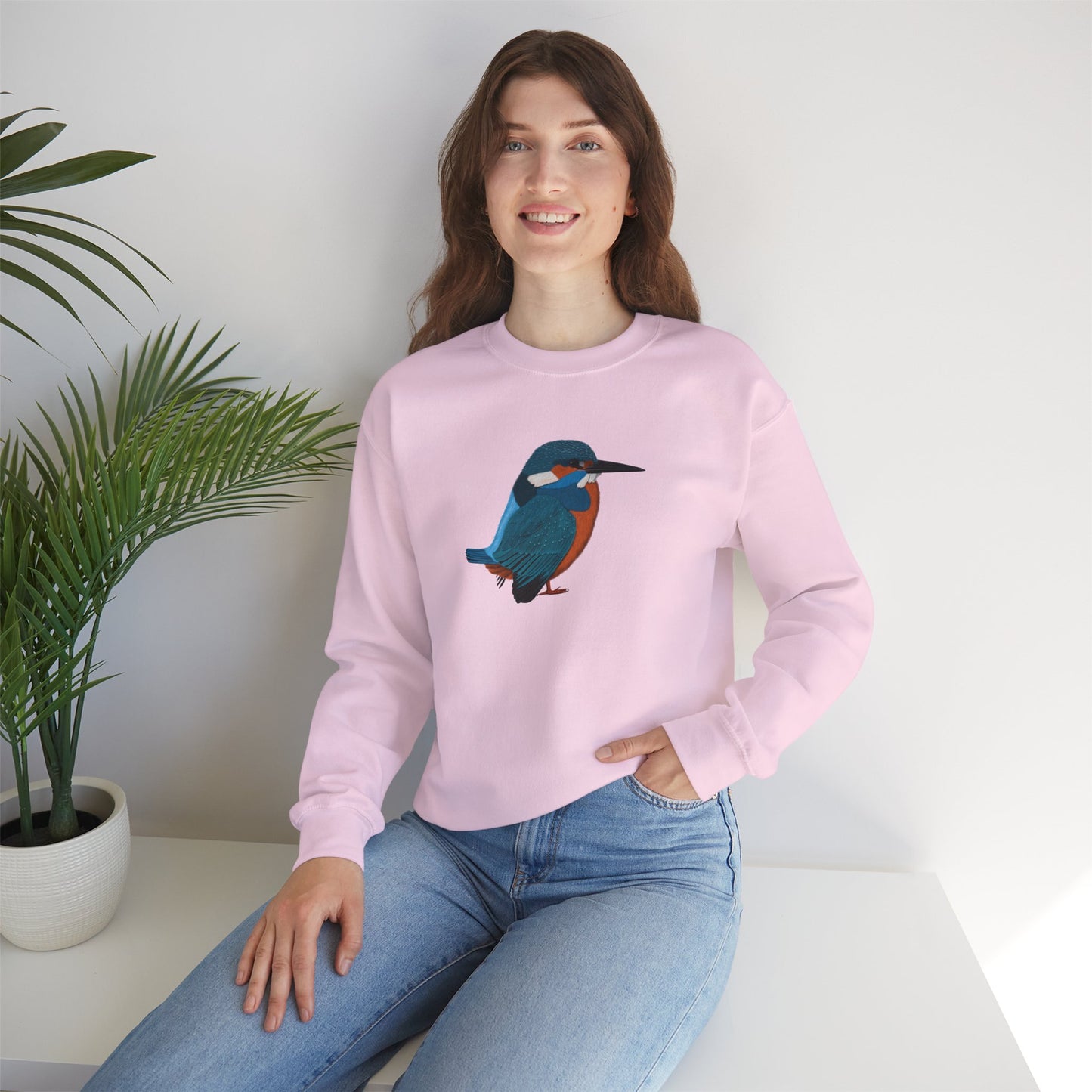 Kingfisher Bird Watcher Biologist Crewneck Sweatshirt