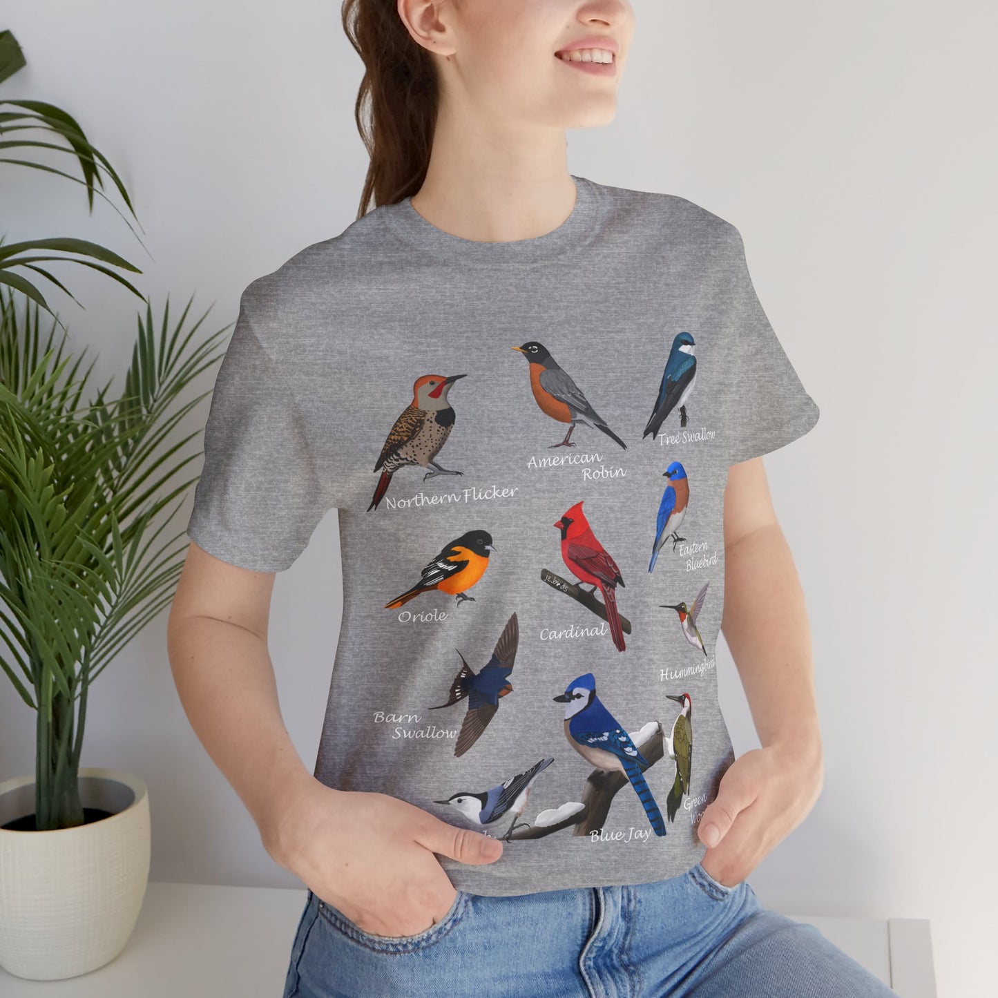 Blue Jay Cardinal Oriole Bluebird Hummingbird Bluebird Birding & Birdwatching T-Shirt