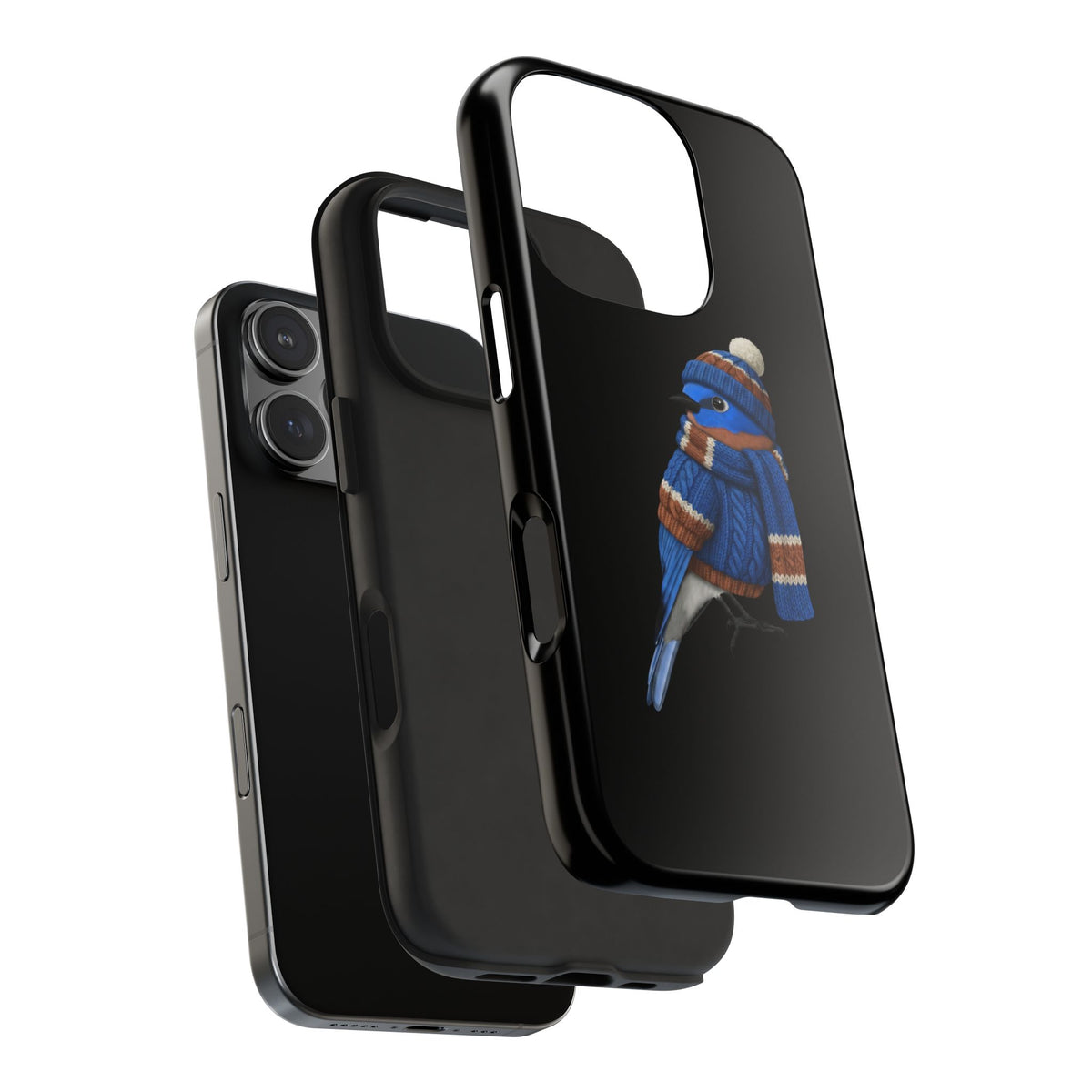 Bluebird Dual-Layer iPhone Case with Bird Art – The Perfect Gift for Ornithologists & Bird Lovers