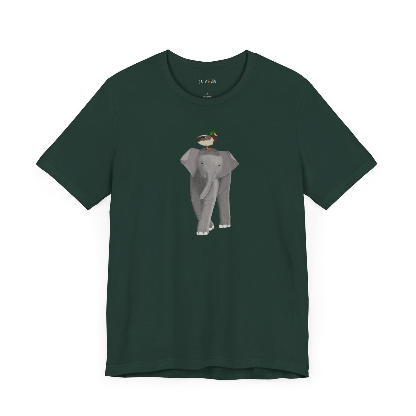 Elephant with Mallard Duck Birds Birding & Birdwatching T-Shirt
