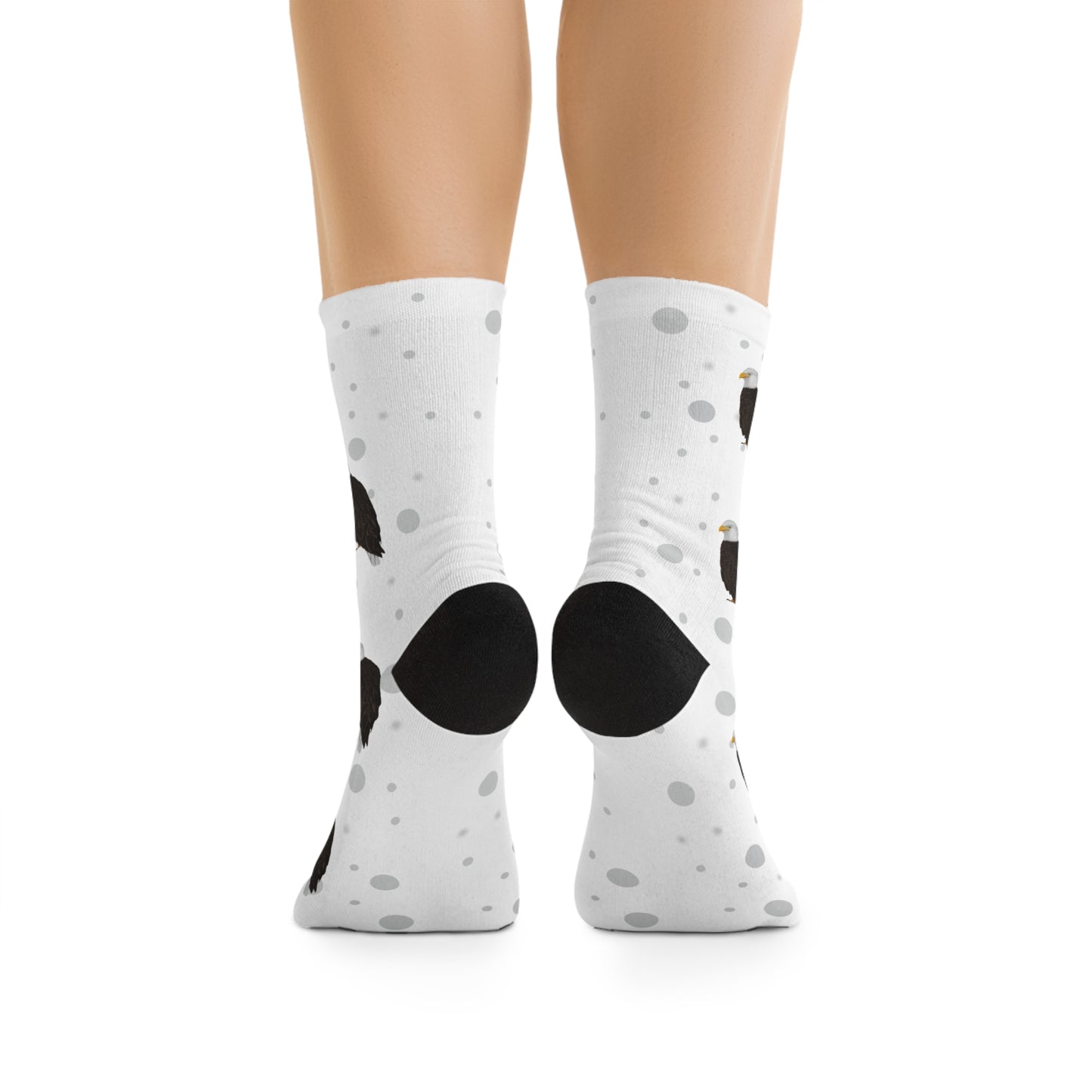 Bald Eagle Socks White Bird Socks for Bird Lovers One Size