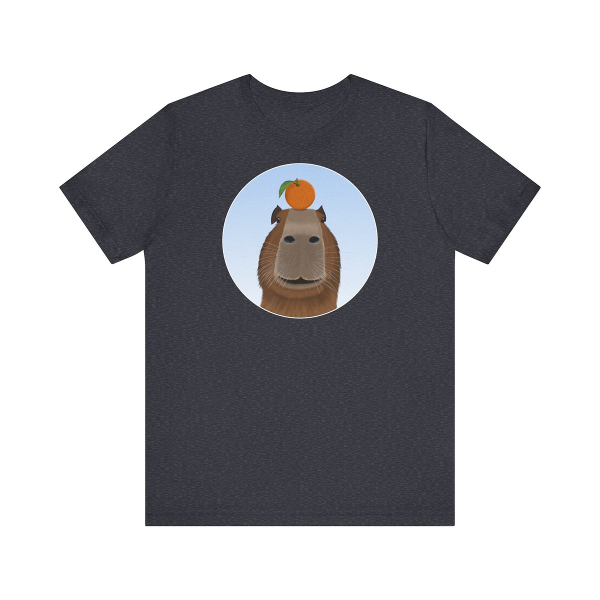 Capybara mit Orange Lustiges T-Shirt für Capybara-Freunde