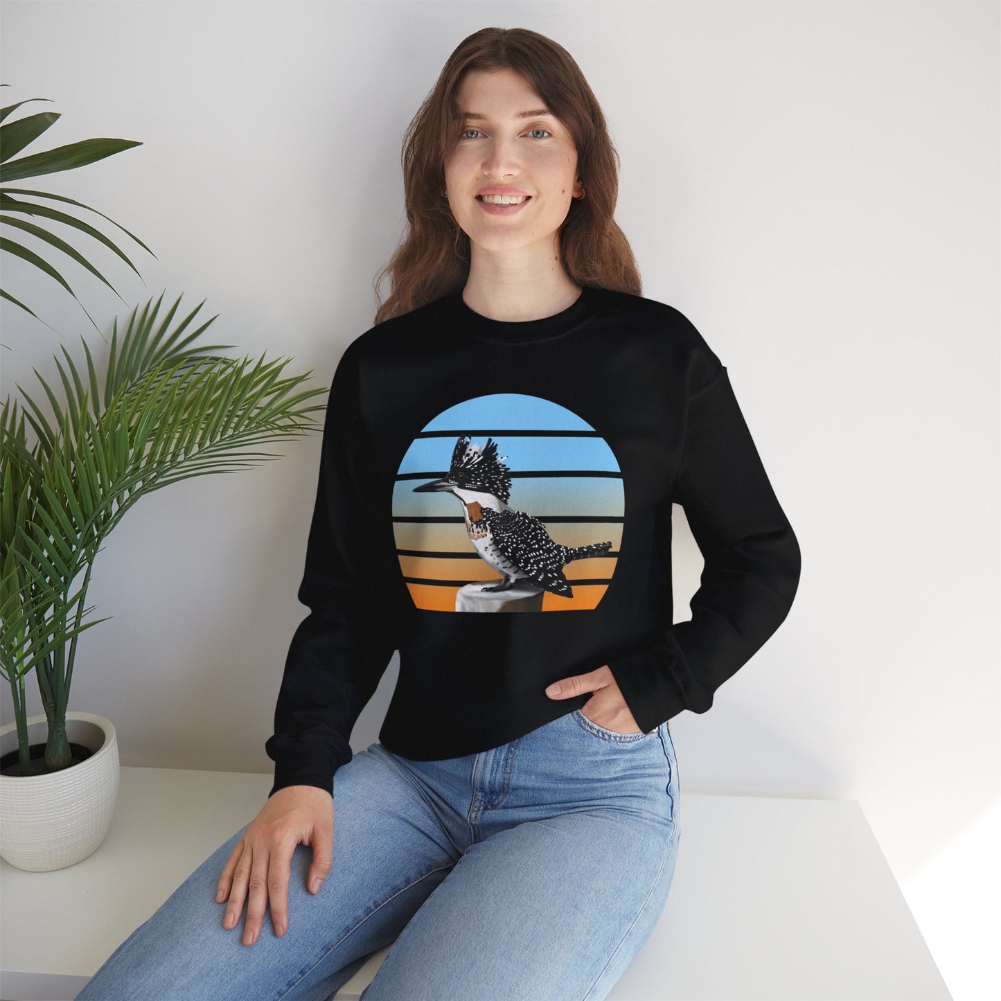 Crested Kingfisher Birdlover Ornithologist Bird Sweatshirt