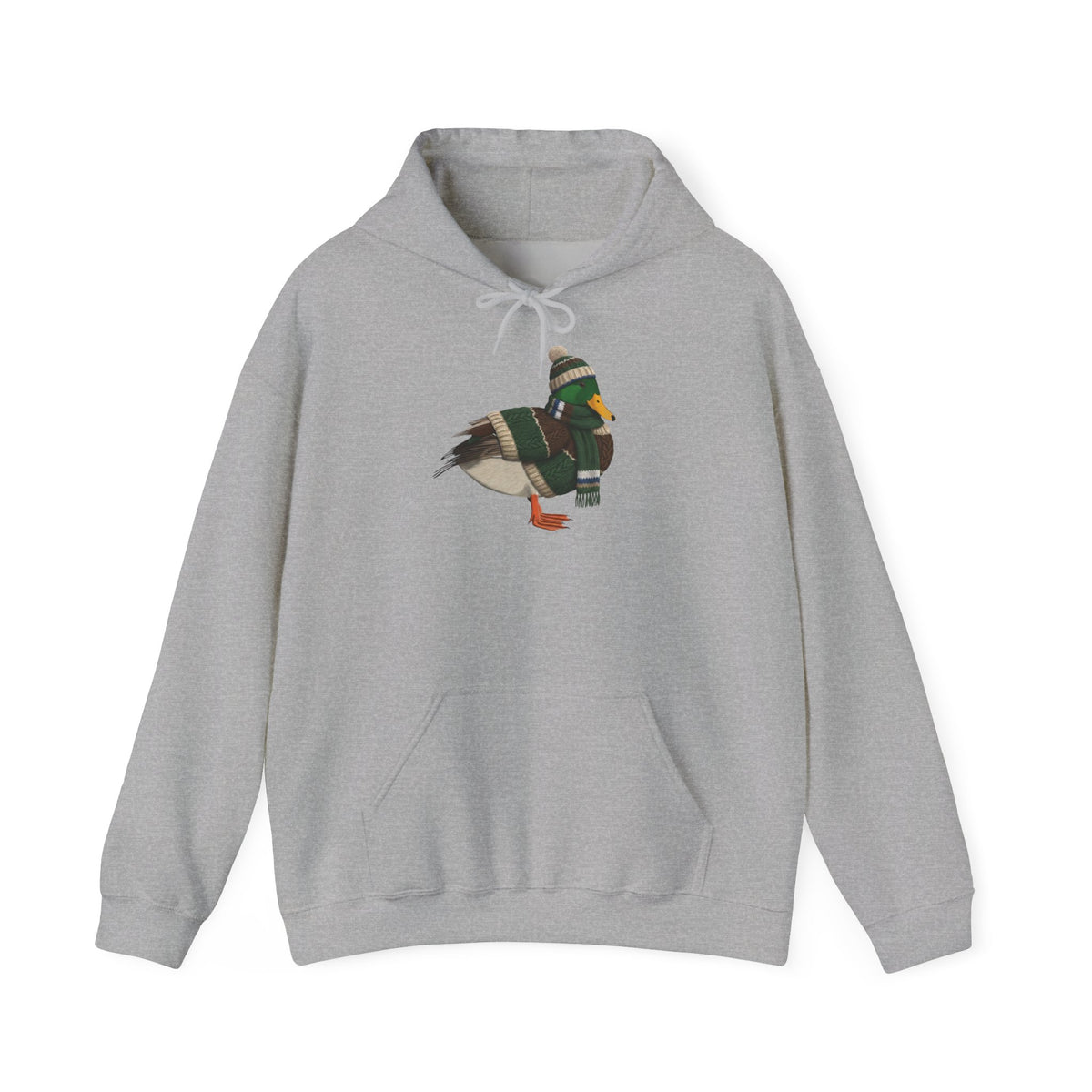 Ente mit Strickmütze Kapuzenpullover artistic apparel Hintergrund