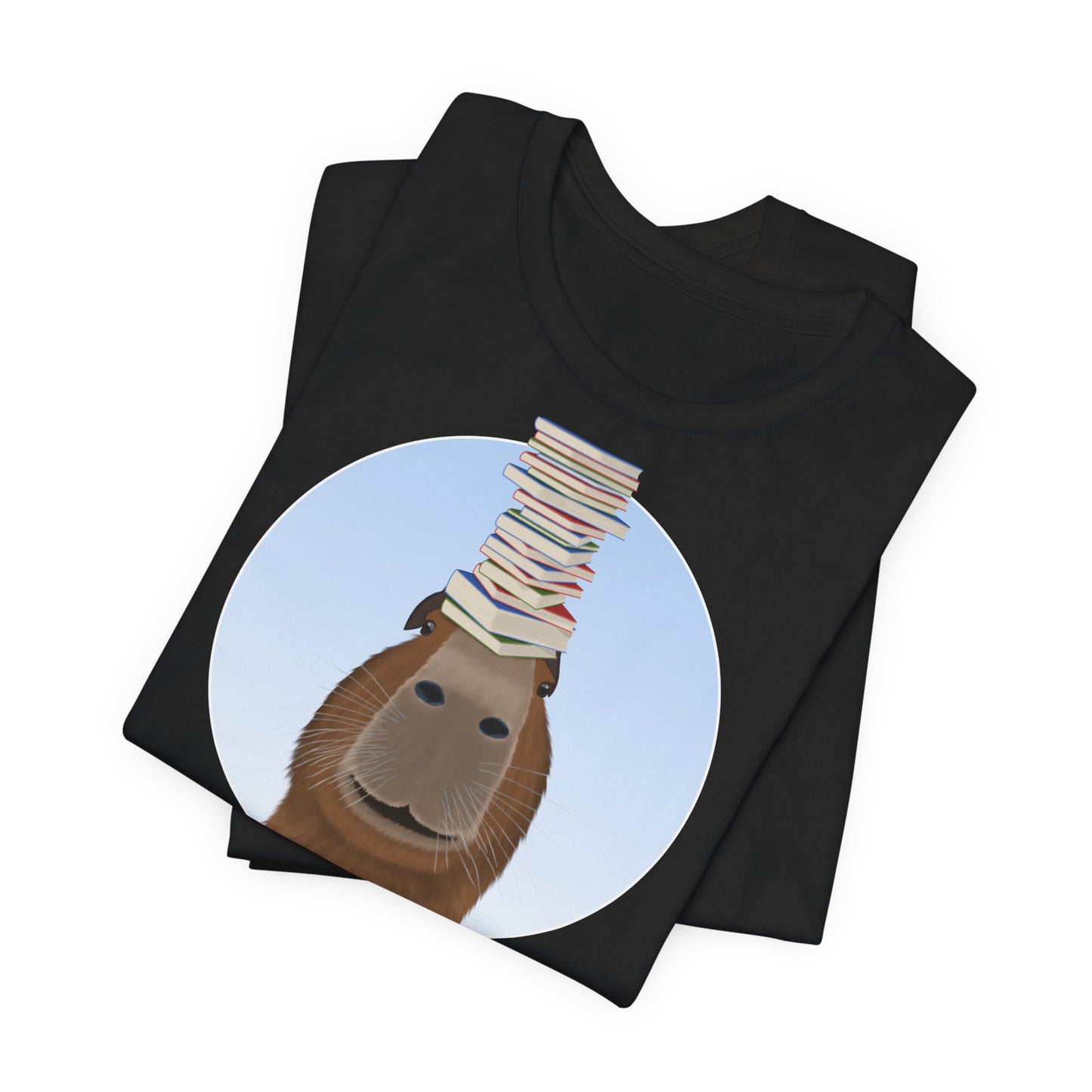 Capybara mit Büchern Lustiges T-Shirt für Capybara-Freunde