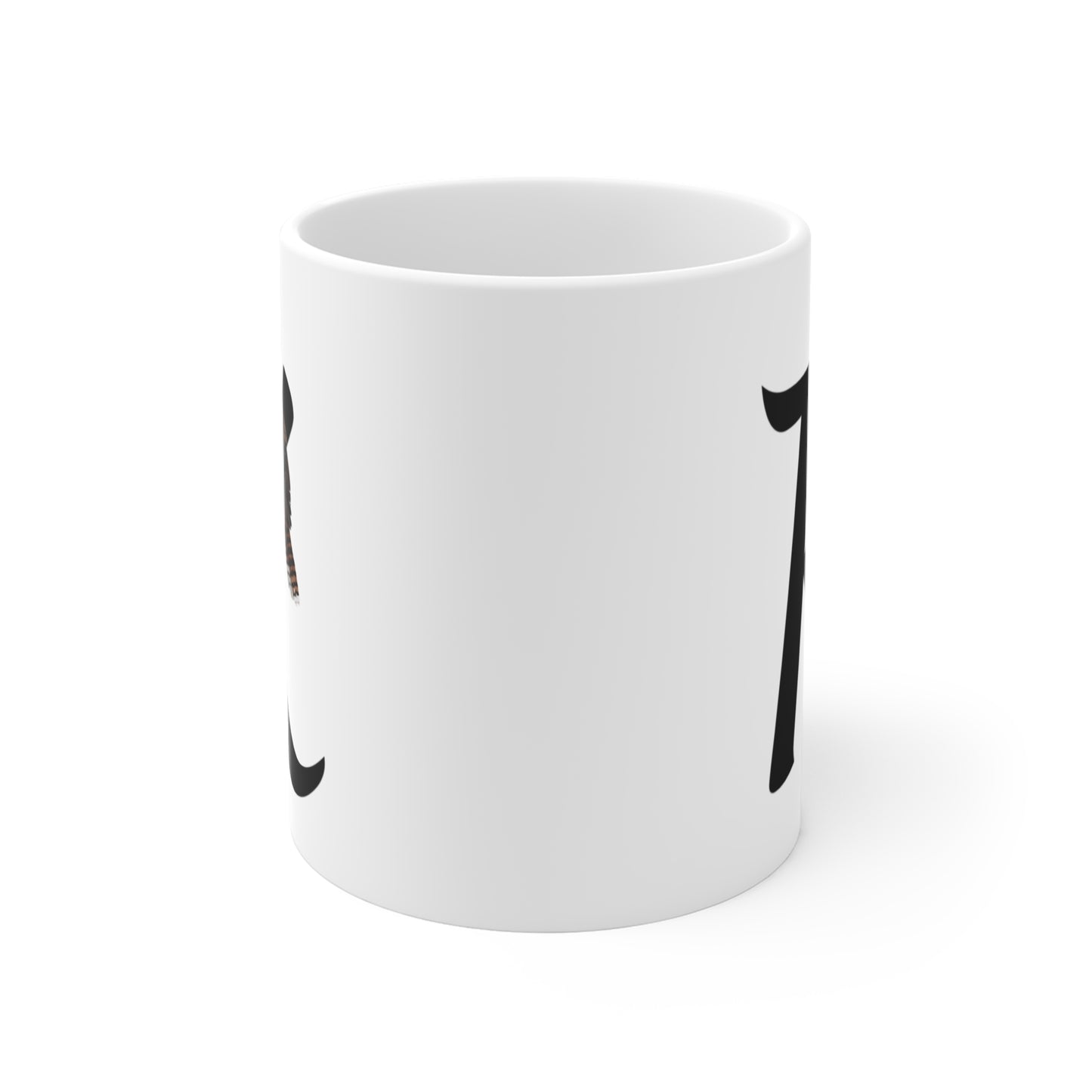 Kookaburra Letter K Bird Ceramic Mug 11oz White